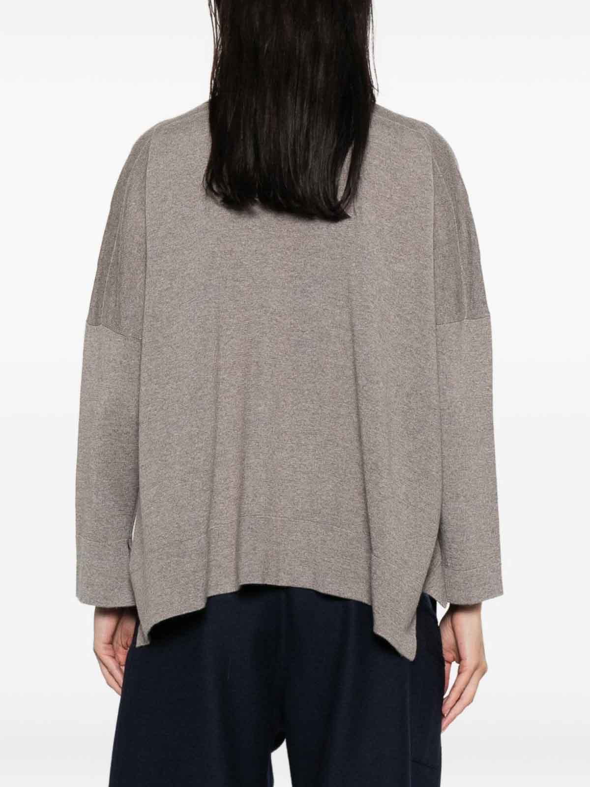 Daniela Gregis Wool Boat-neck Sweater In Gray