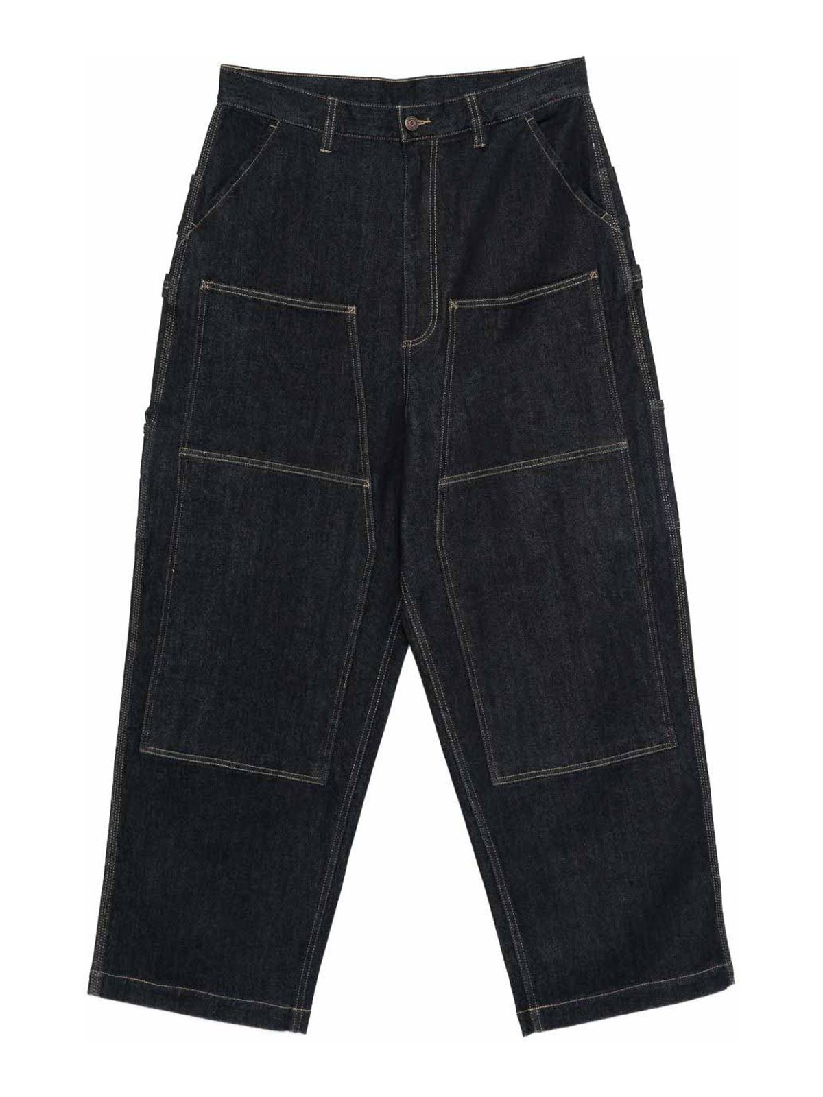 Emporio Armani Cargo Denim Jeans In Black