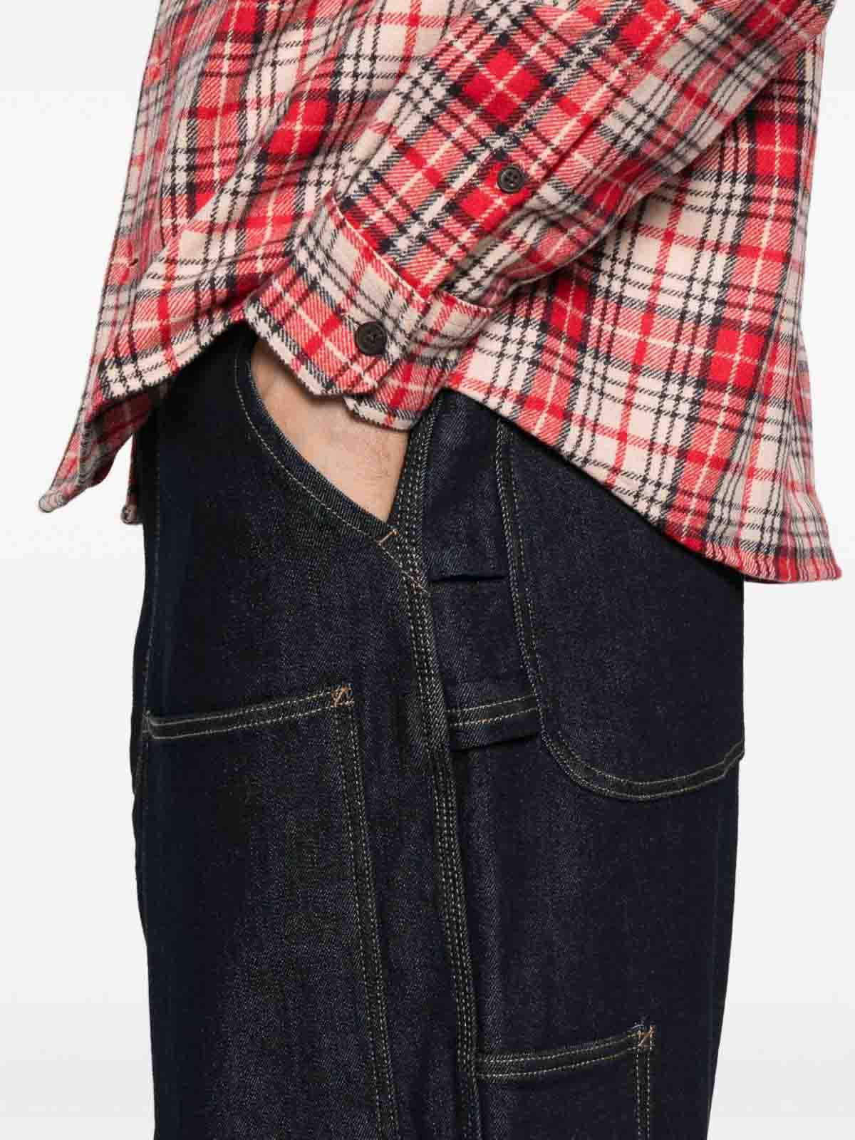 Emporio Armani Cargo Denim Jeans In Black