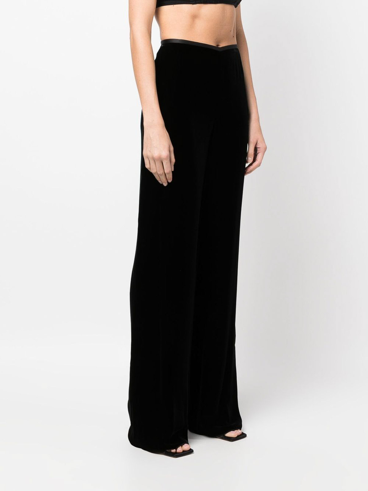 Emporio Armani Wide-leg Trousers In Animal Print