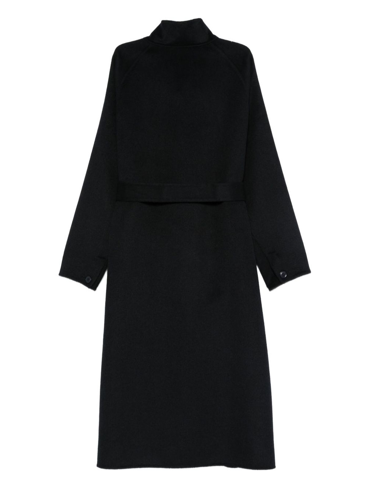 Emporio Armani Wool Blend Coat In Black