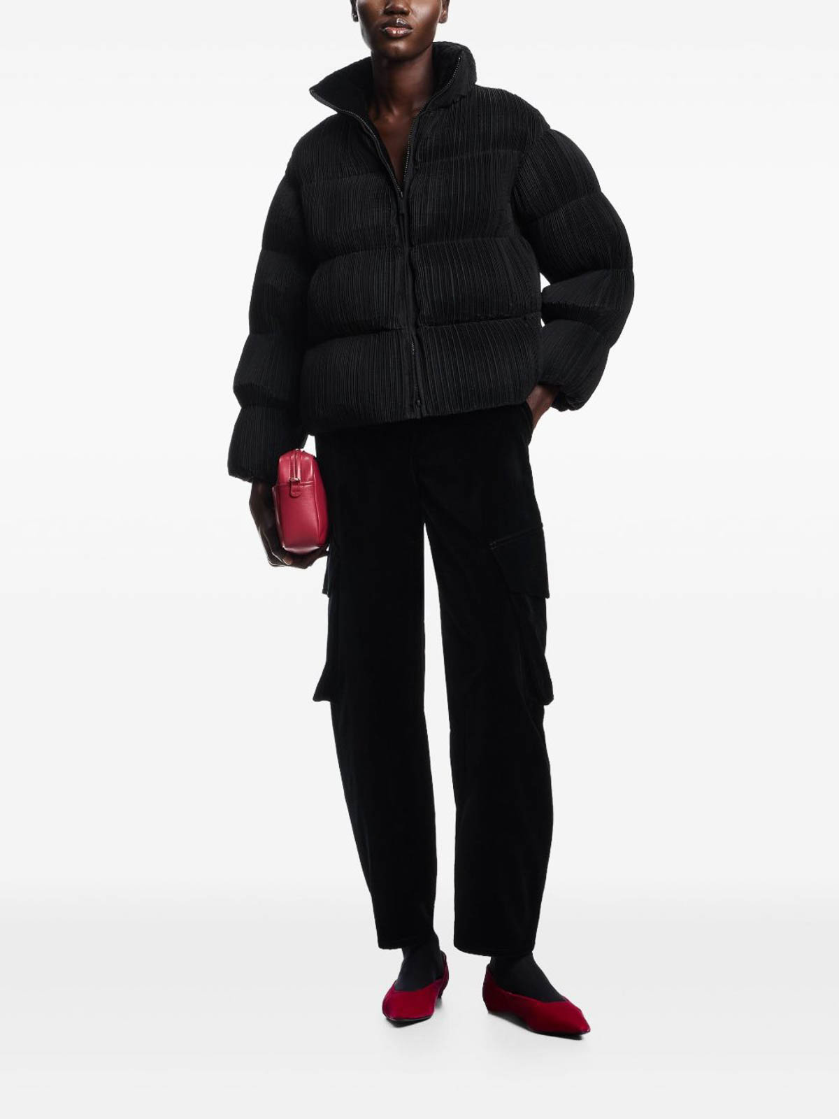 Emporio Armani Short Down Jacket In Black