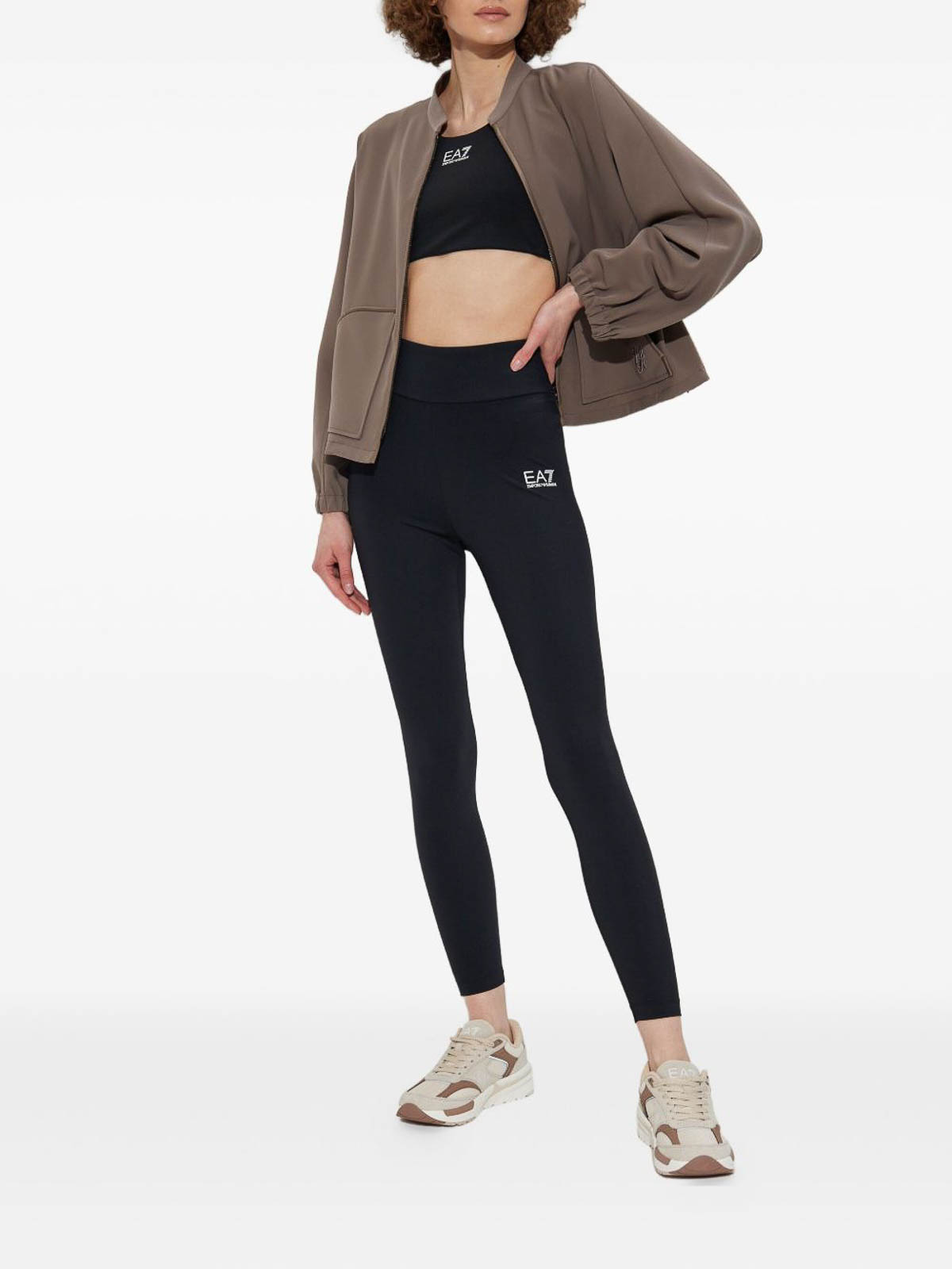 Emporio Armani Zipped Blouson Jacket In Gray