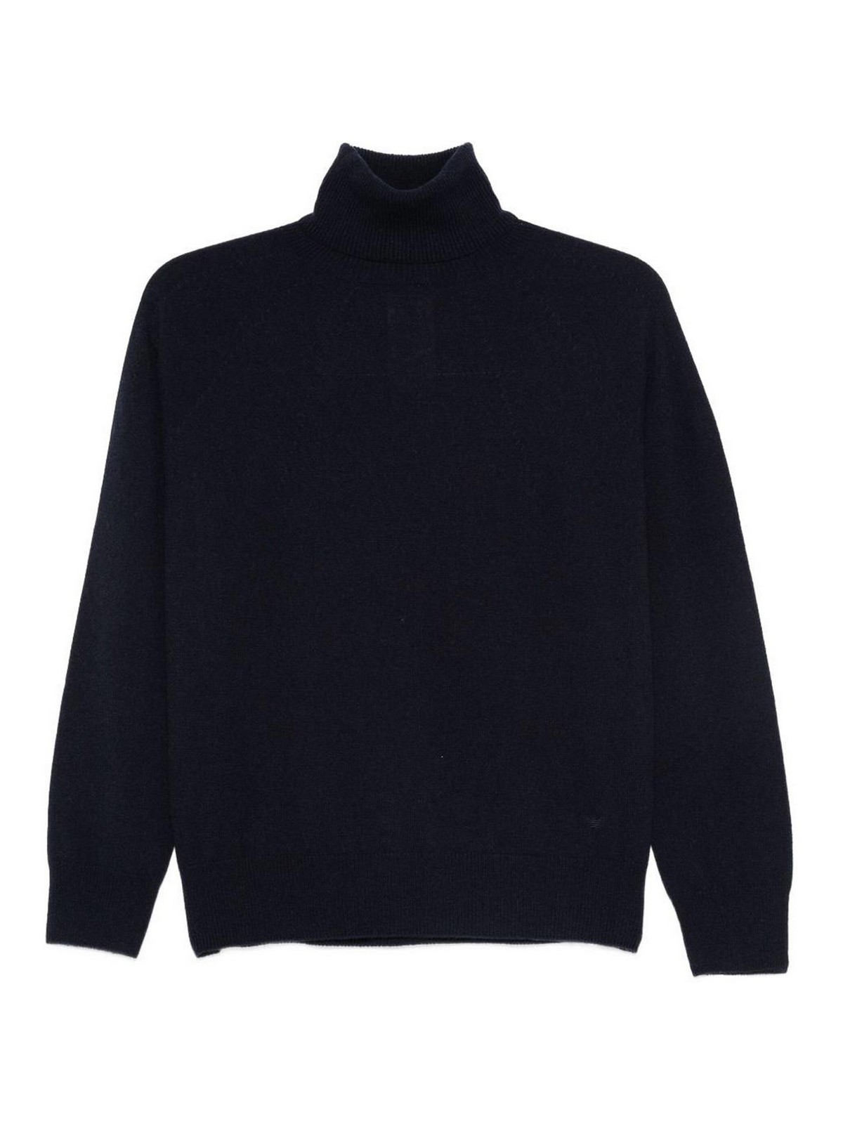 Emporio Armani Cashmere Turtle-neck Sweater In Blue