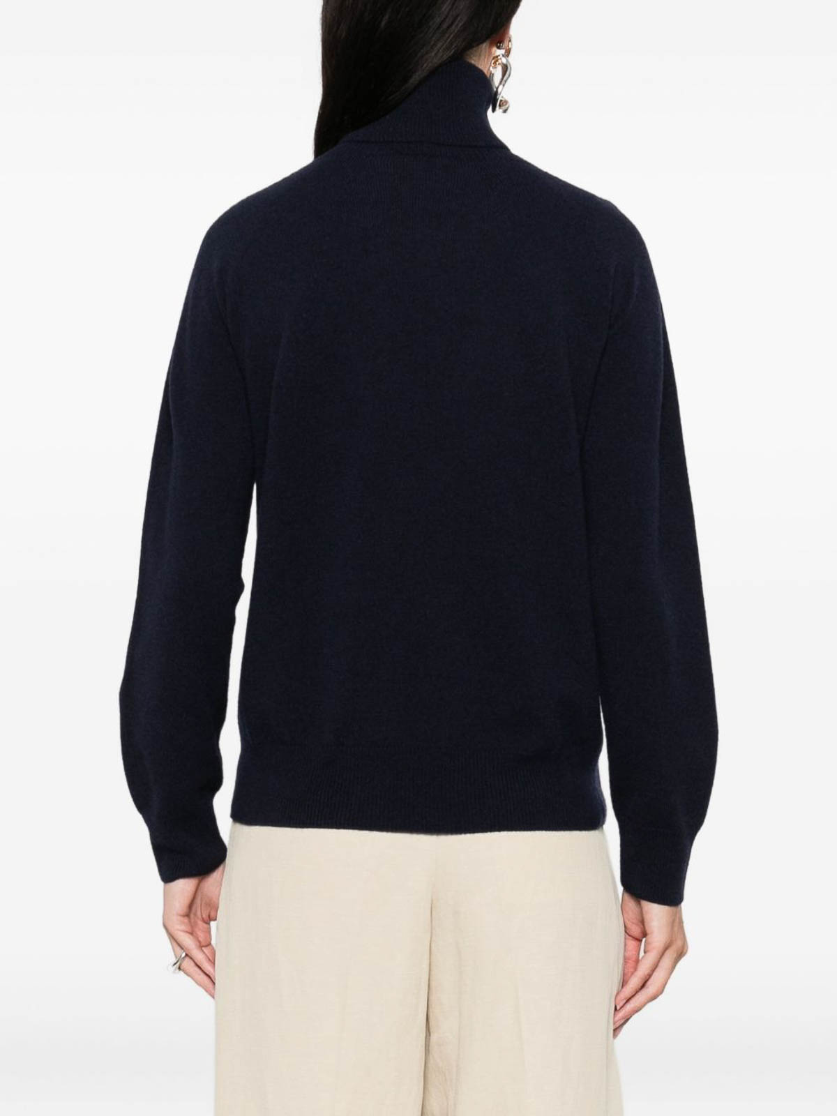 Emporio Armani Cashmere Turtle-neck Sweater In Blue