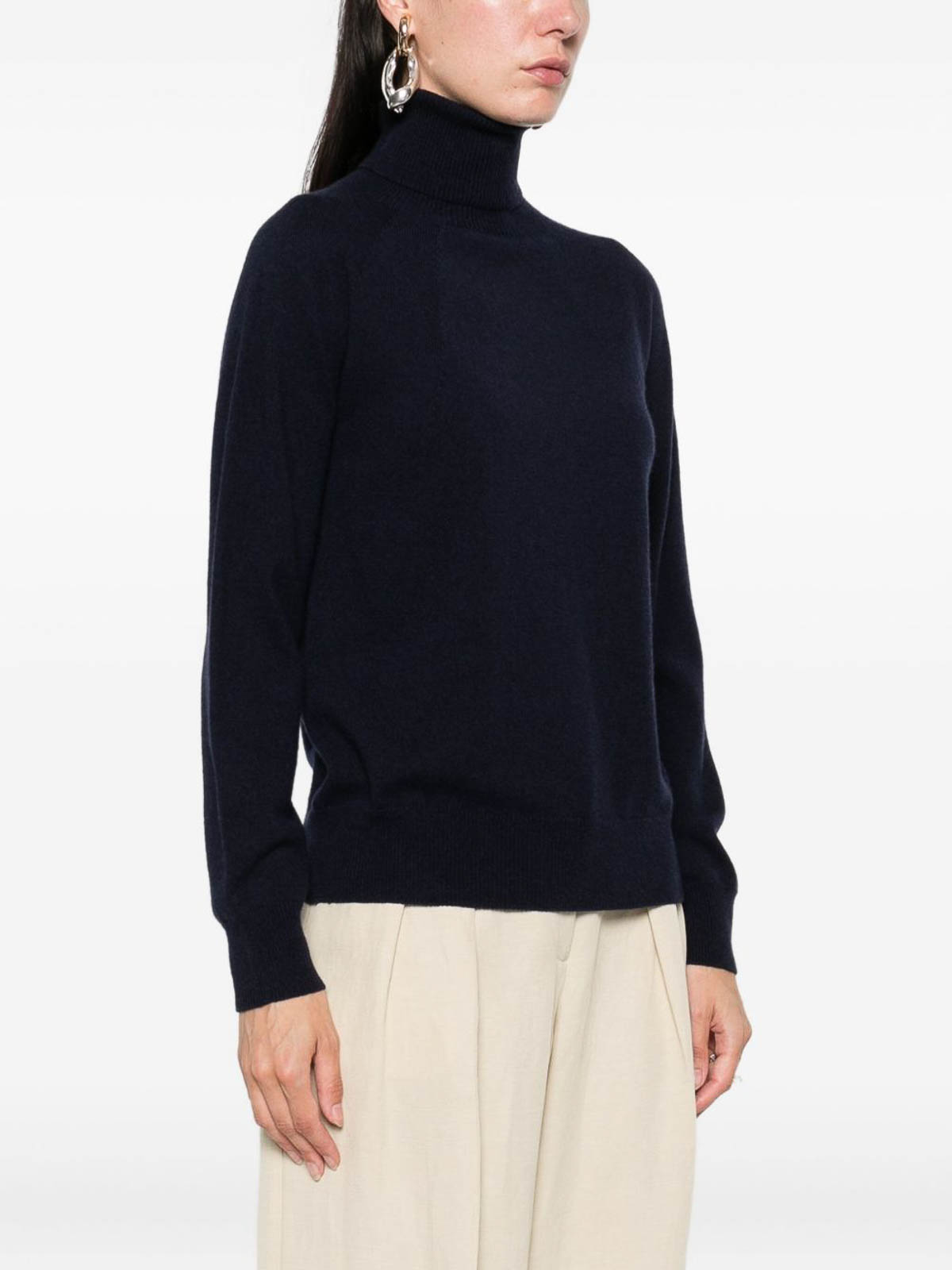 Emporio Armani Cashmere Turtle-neck Sweater In Blue