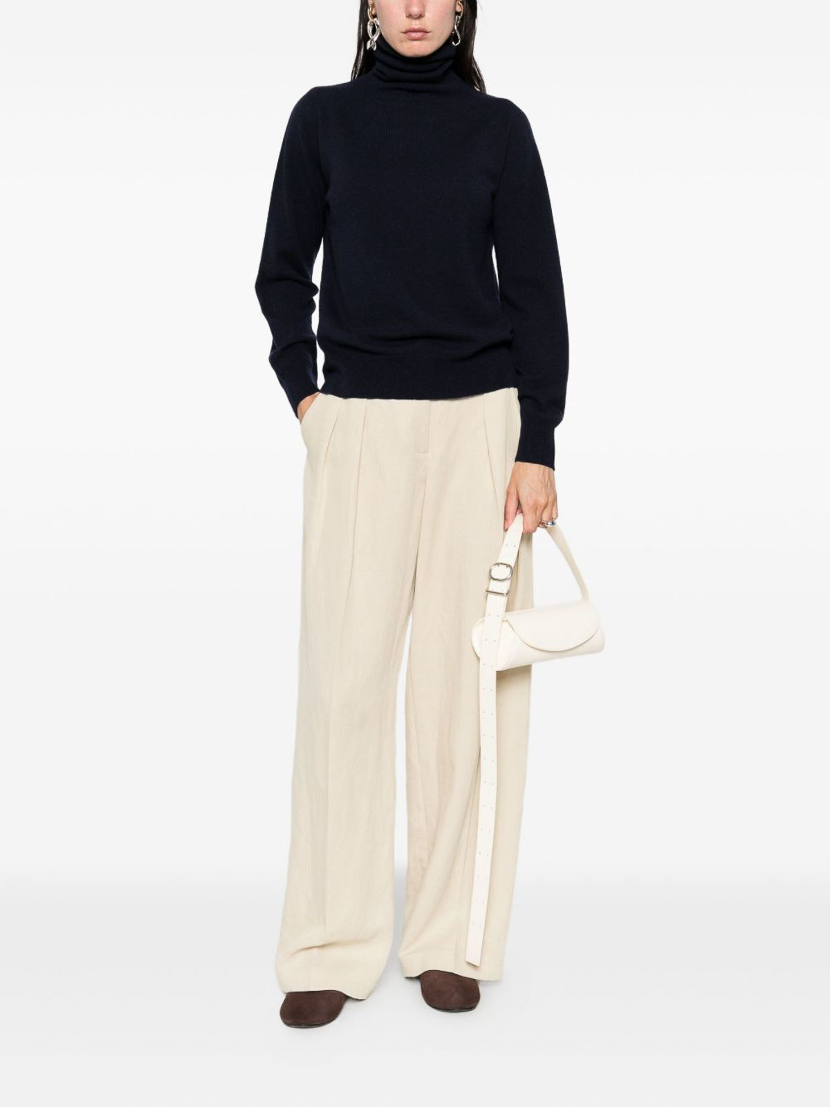Emporio Armani Cashmere Turtle-neck Sweater In Blue