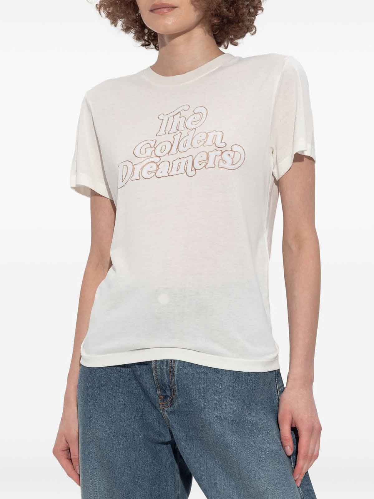 Golden Goose T-shirt The Golden Dreamers Bianca In White