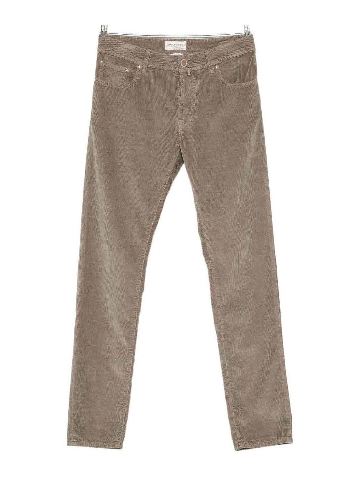 Jacob Cohen Corduroy Five-pocket Trousers In Brown