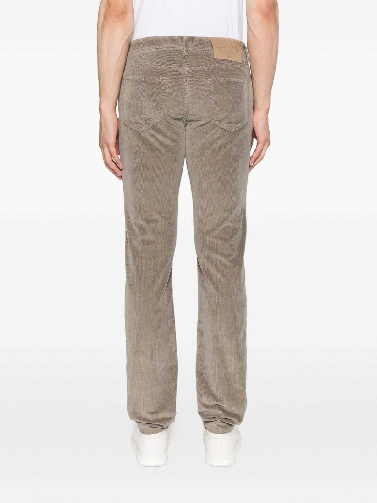 Jacob Cohen Corduroy Five-pocket Trousers In Brown