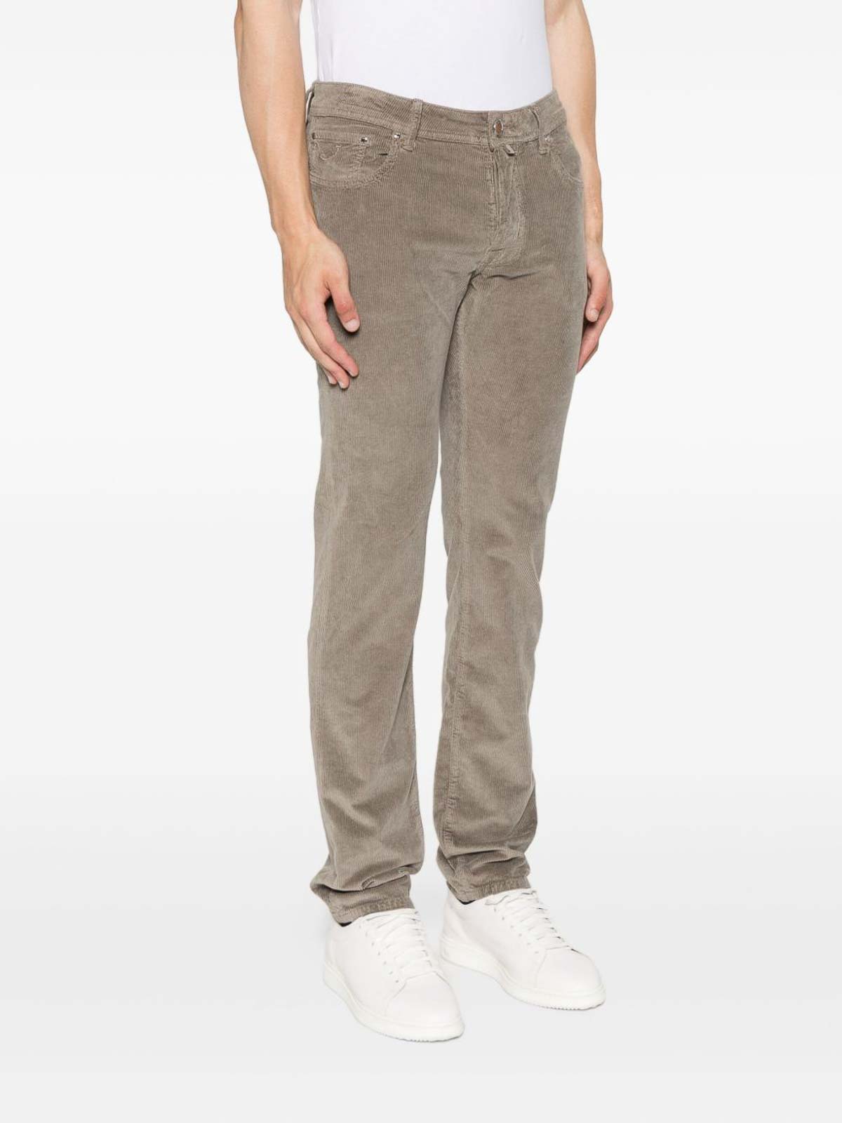 Jacob Cohen Corduroy Five-pocket Trousers In Brown