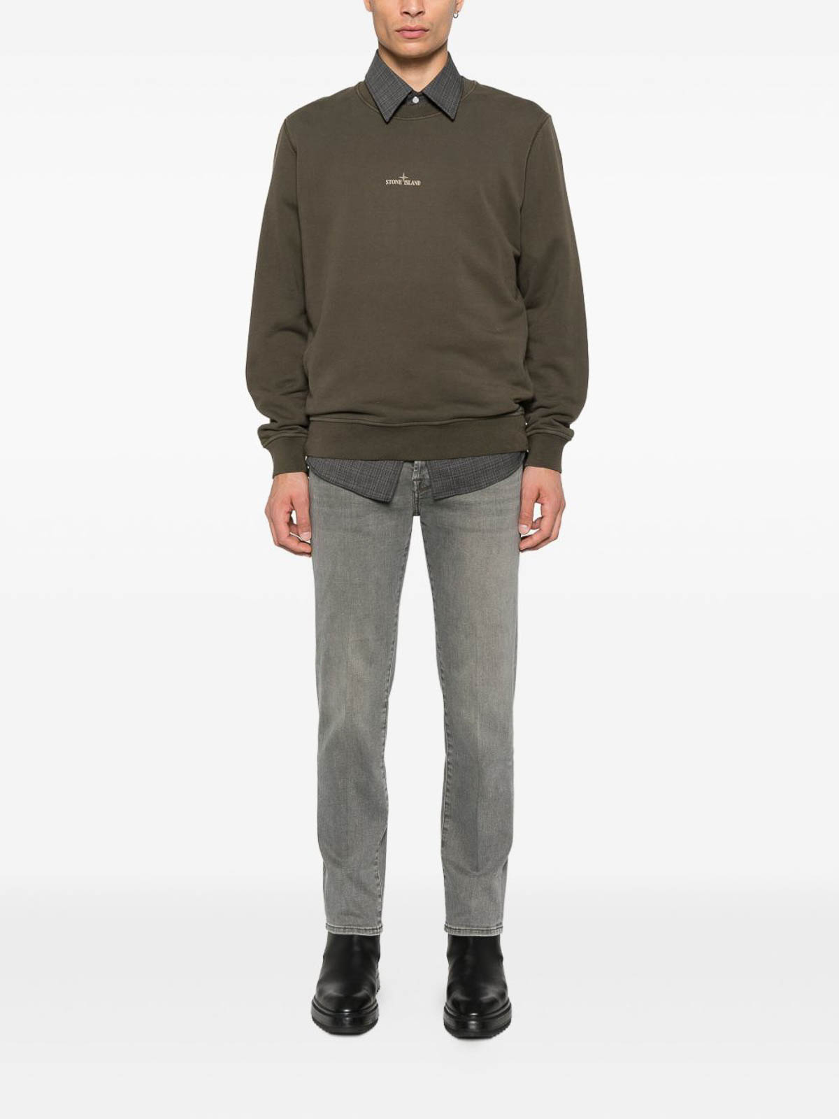 Jacob Cohen Men Slim Cropped Denim Jeans In Gray
