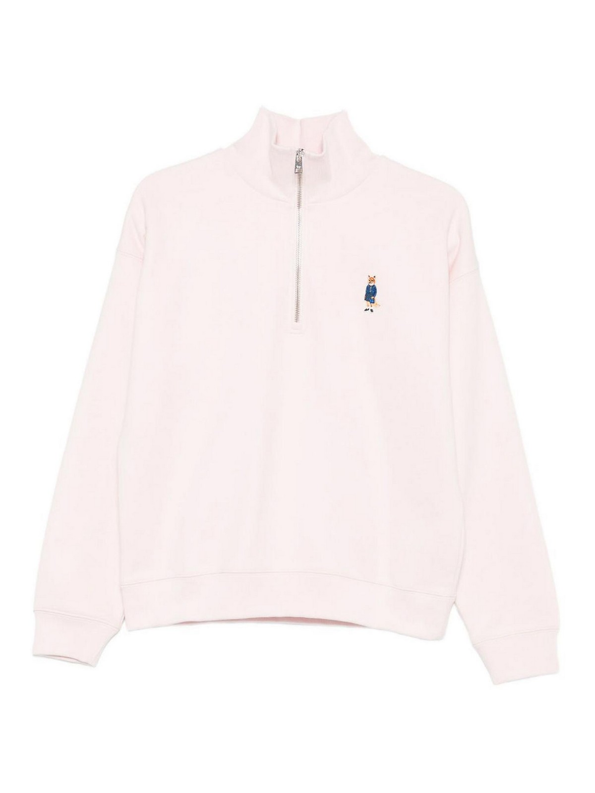 Maison Kitsuné Dressed Fox Cotton Sweatshirt In Neutral