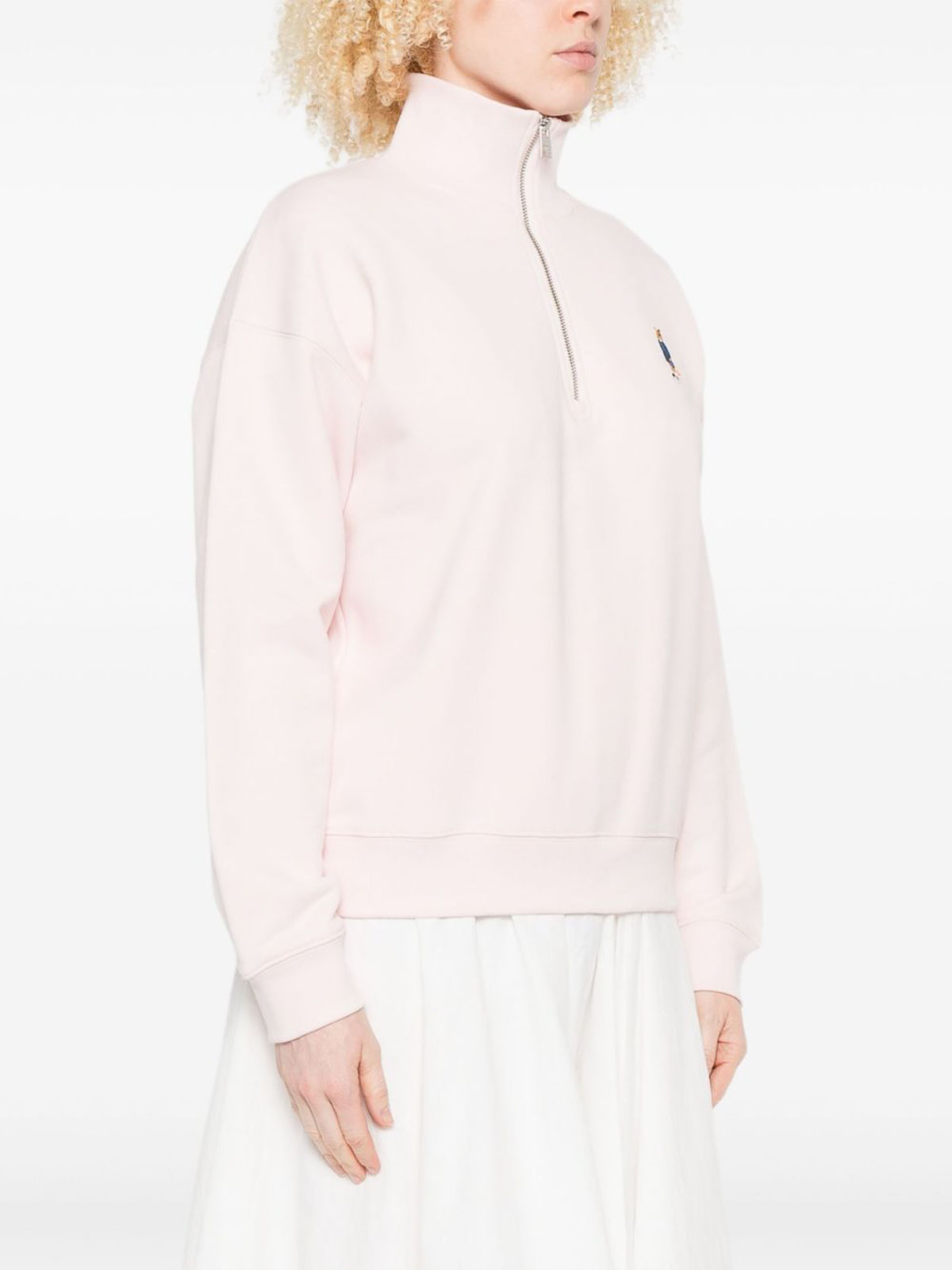 Maison Kitsuné Dressed Fox Cotton Sweatshirt In Neutral