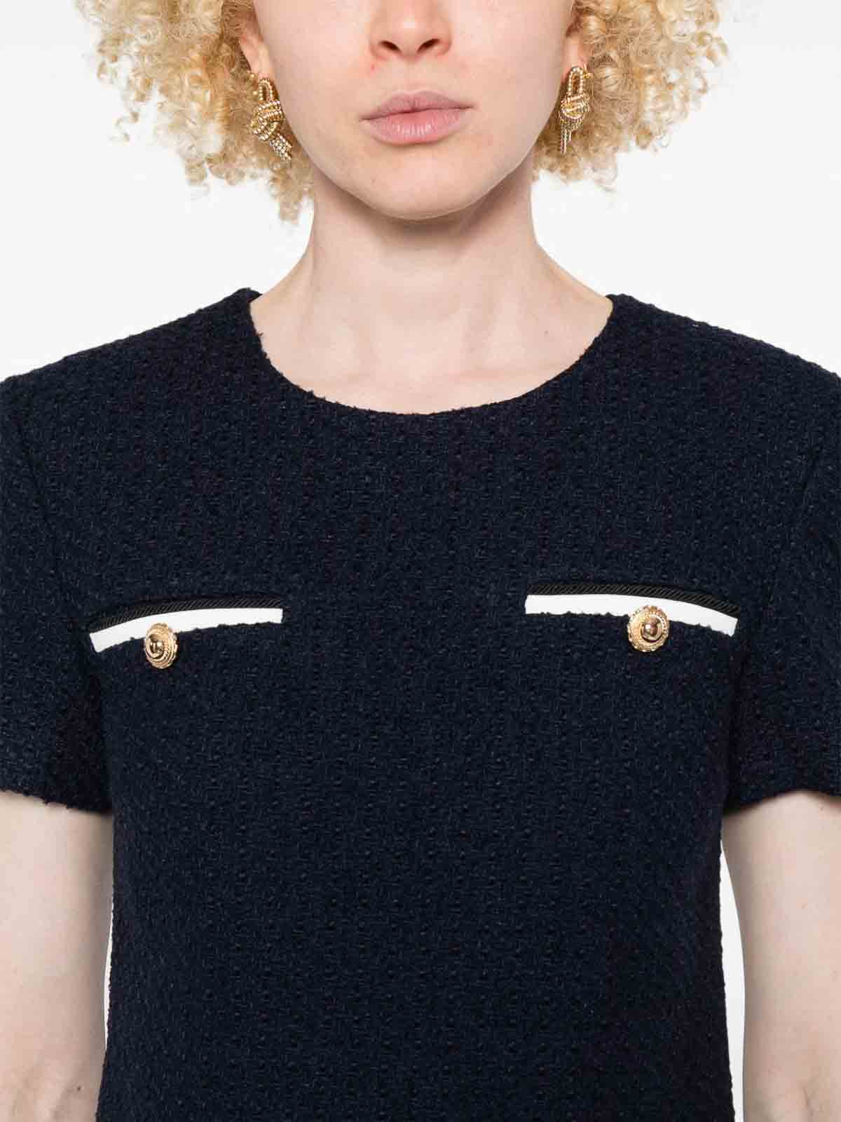 Self-portrait Textured Boucle Mini Dress In Black