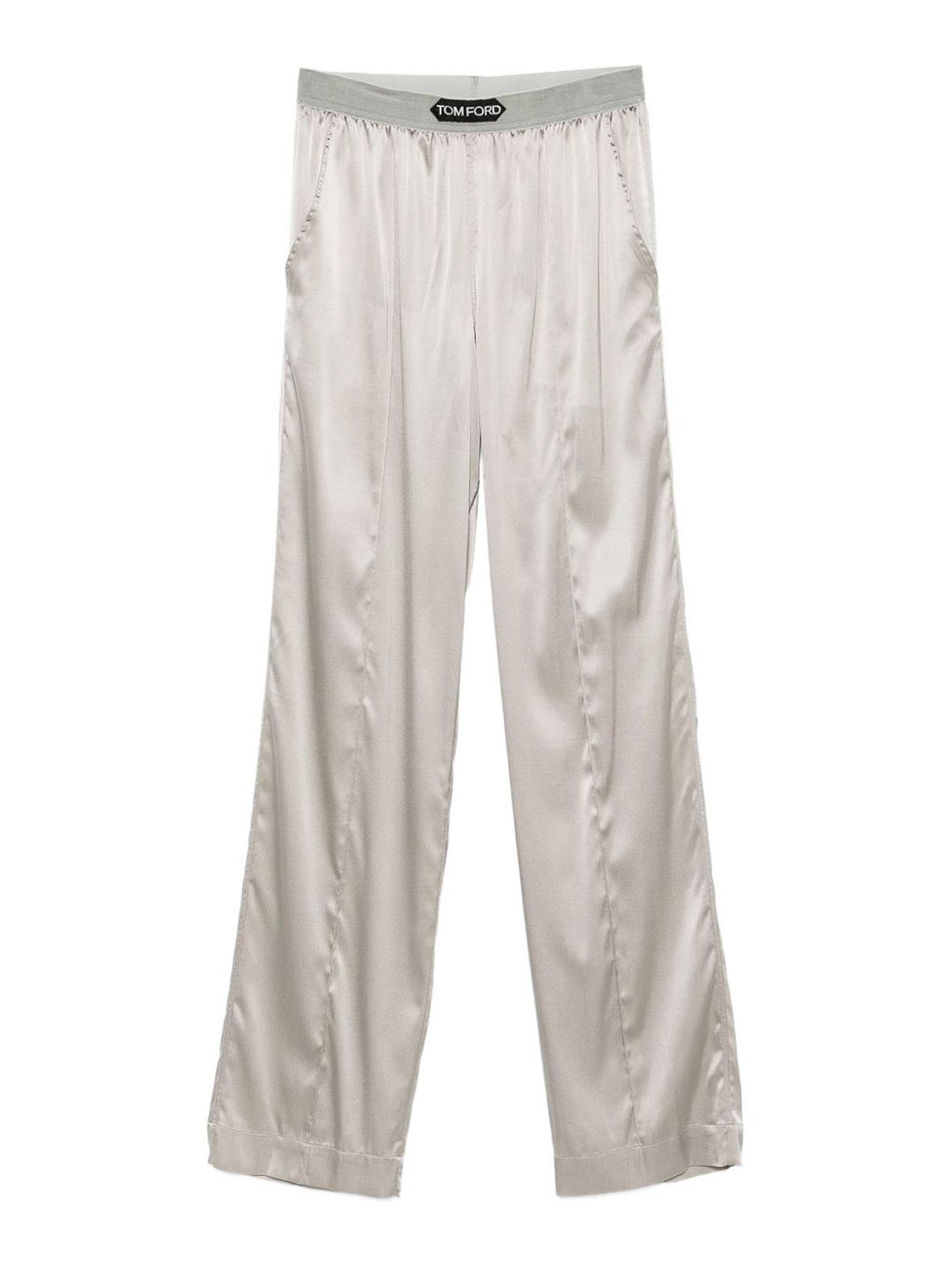 Tom Ford Silk Pajama Pants In Gray