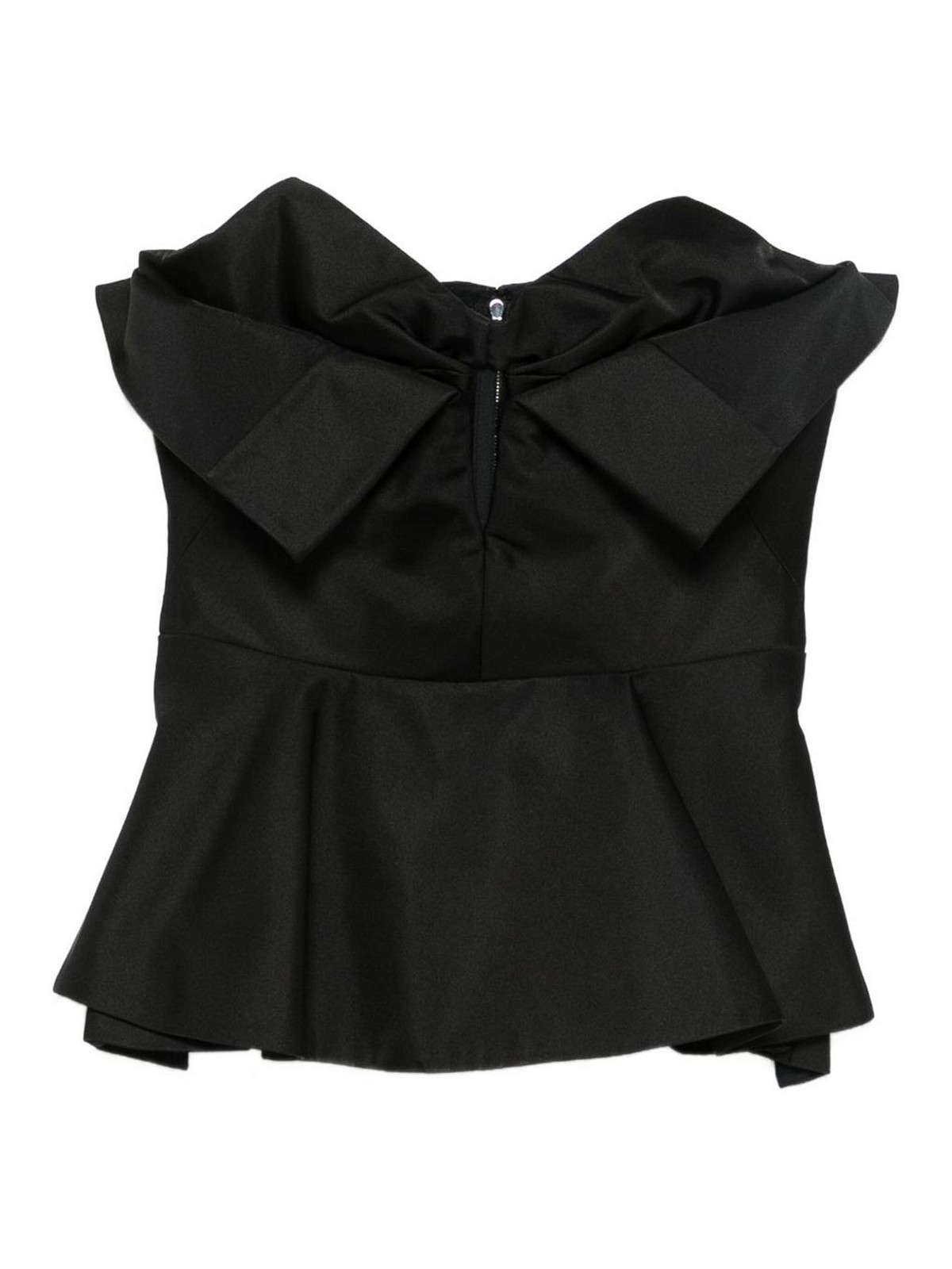 Alexander Mcqueen Strapless Corset Top In Black
