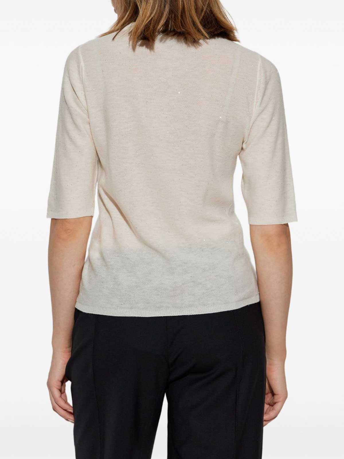 Fabiana Filippi Wool Crewneck Top In White