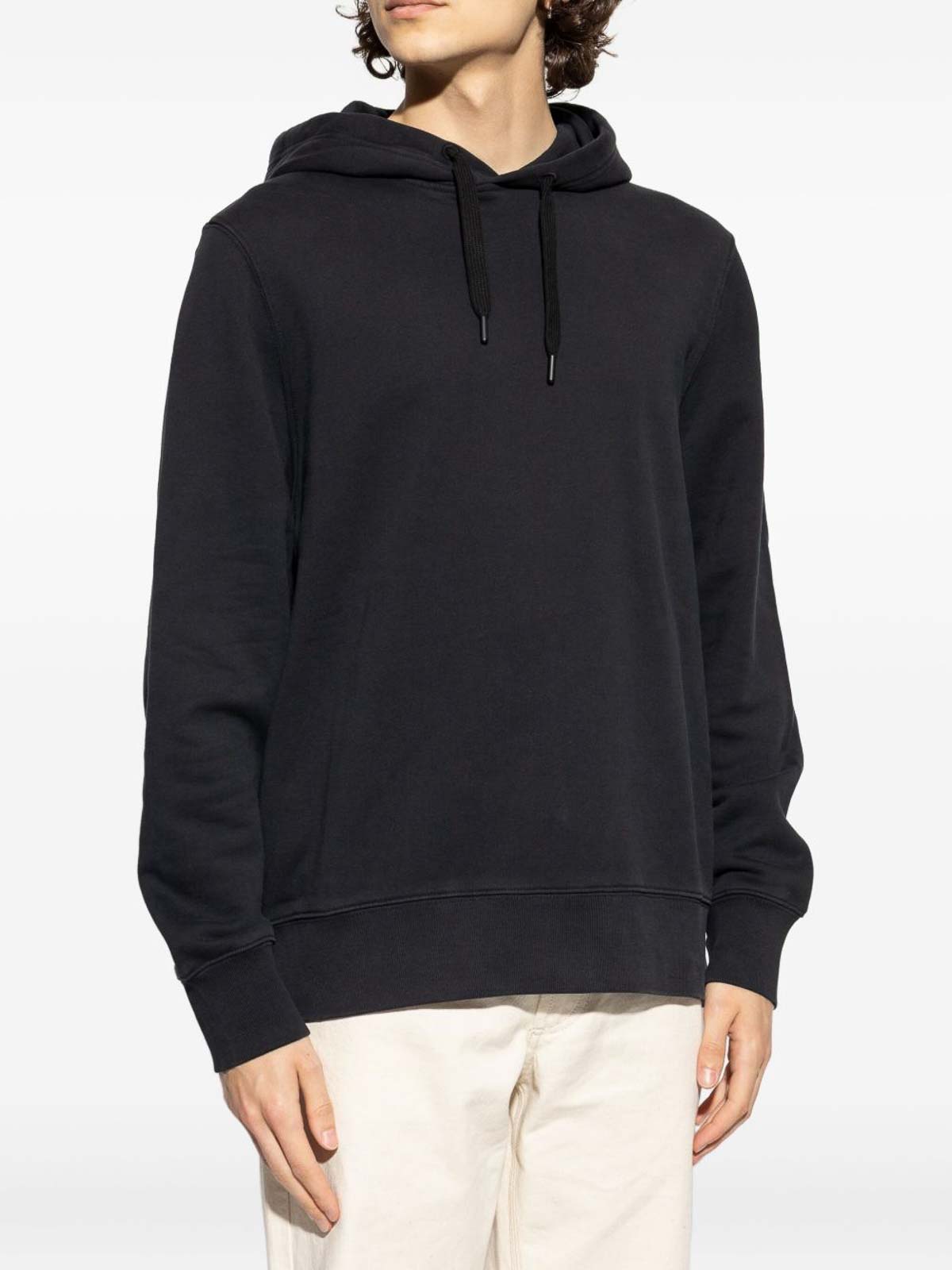 Ps By Paul Smith Ps Paul Smith Ps Happy Cotton Hoodie In Black