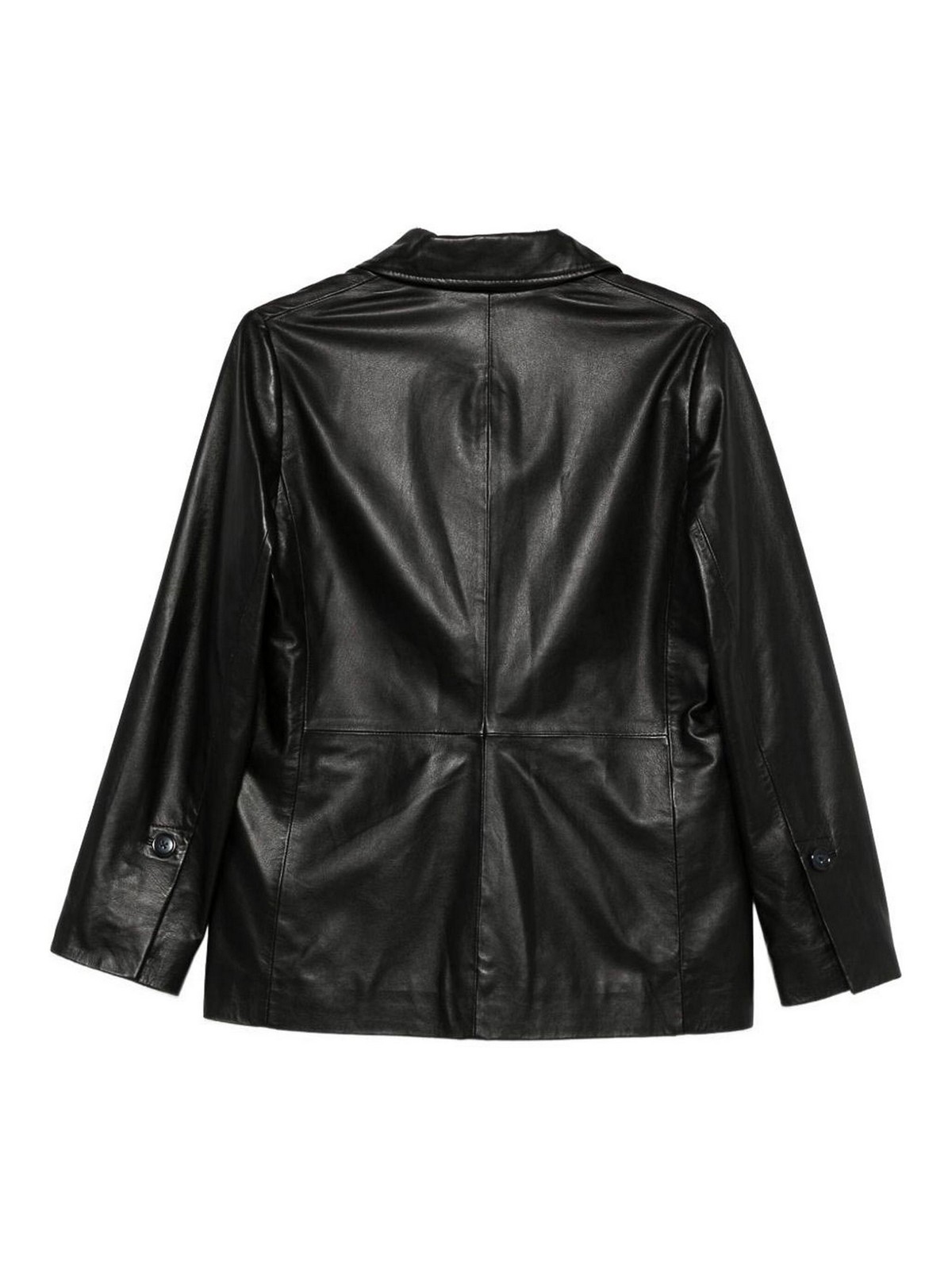 Ps By Paul Smith Ps Paul Smith Leather Jacket In Black