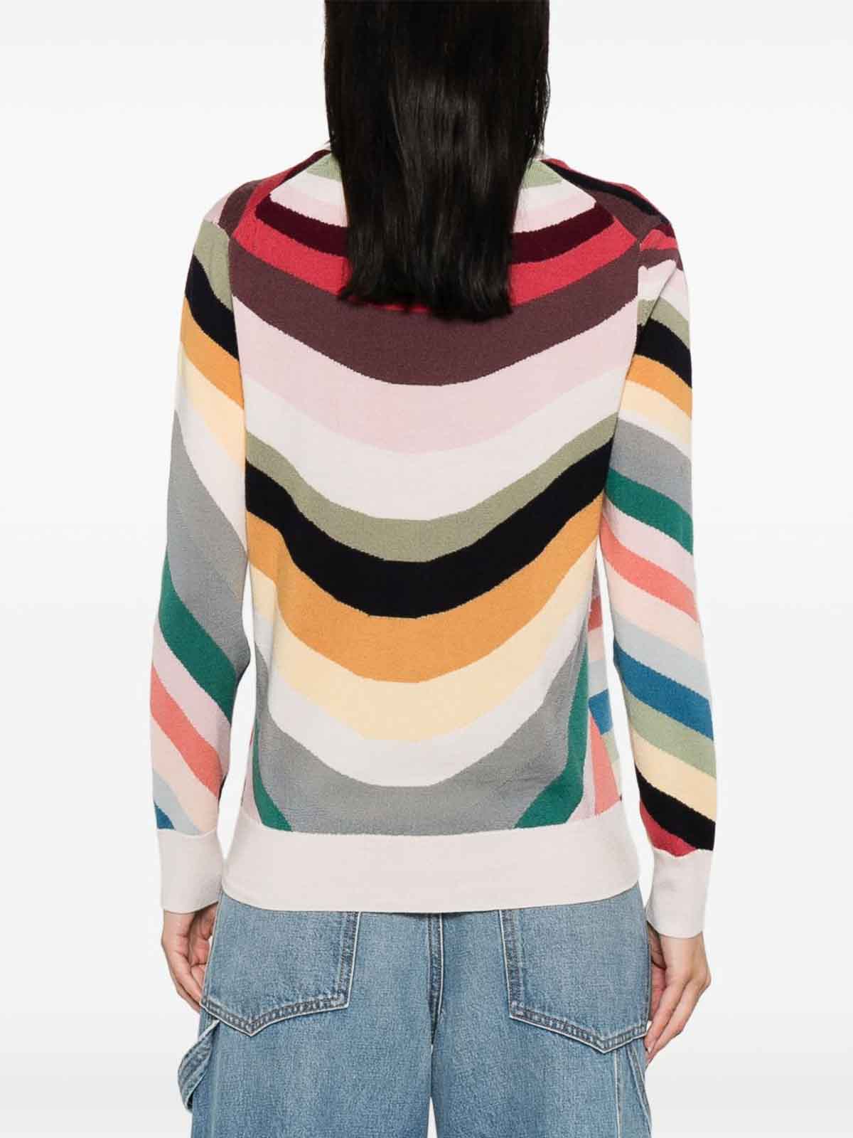Ps By Paul Smith Ps Paul Smith Striped Wool Cardigan In Multi