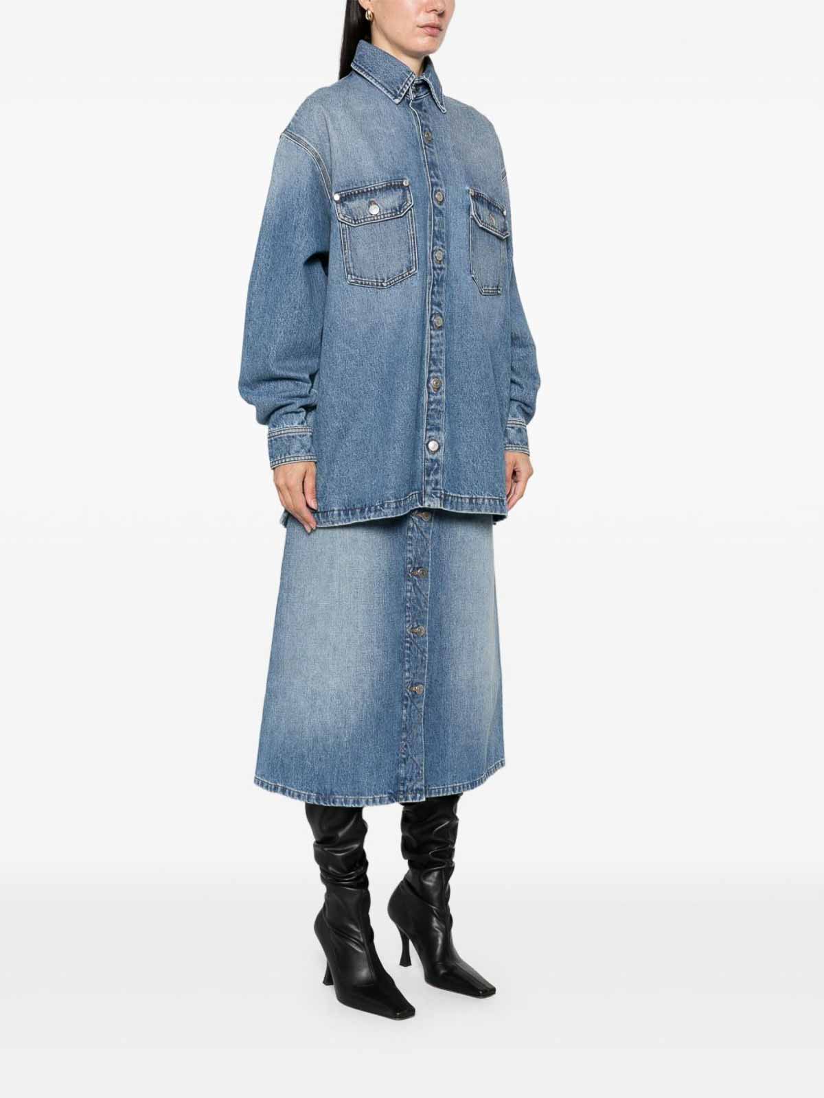 Stella Mccartney Denim Cotton Shirt In Blue