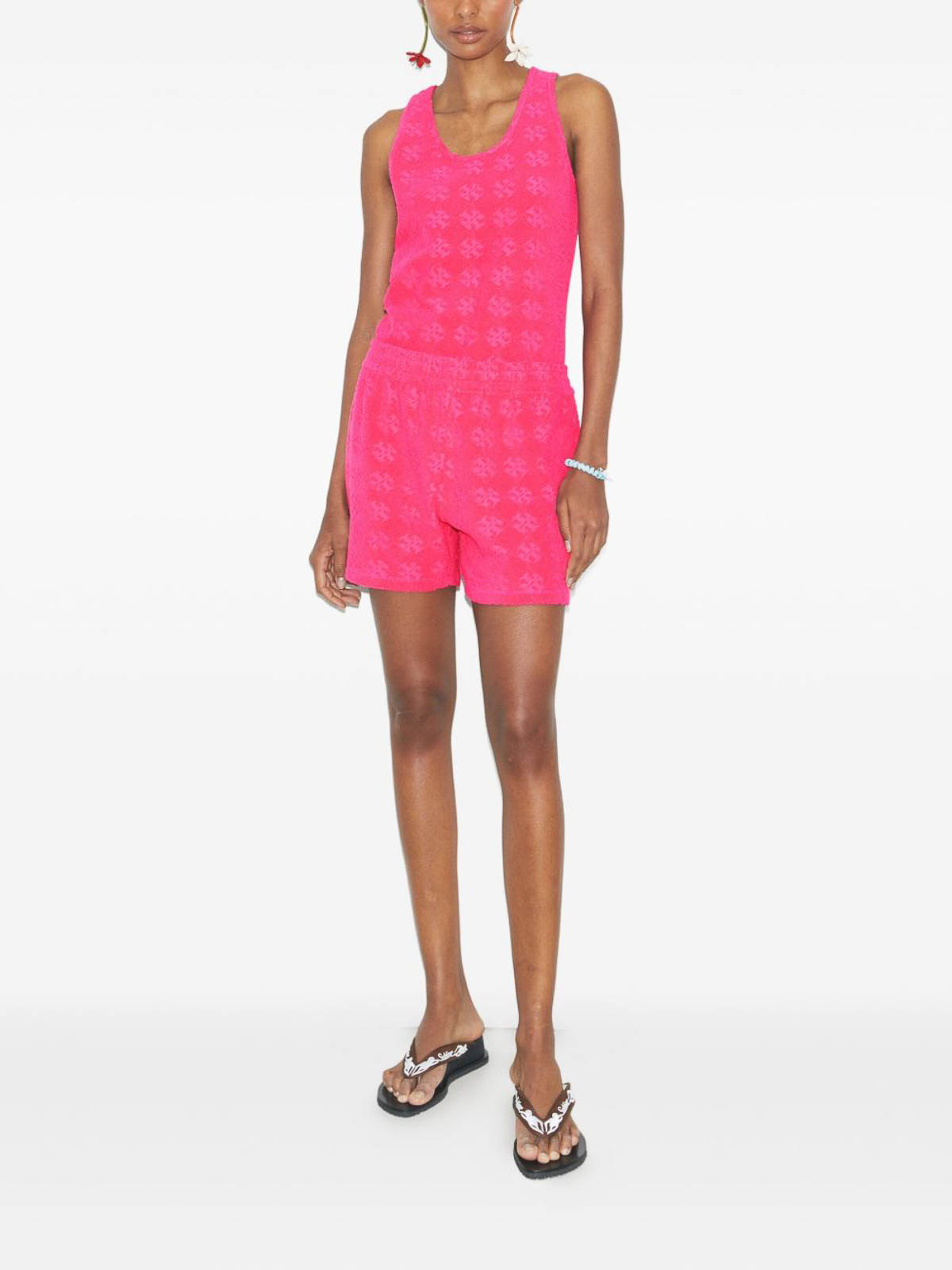 Tory Burch Monogram Scoop Neck Tank Top In Multi