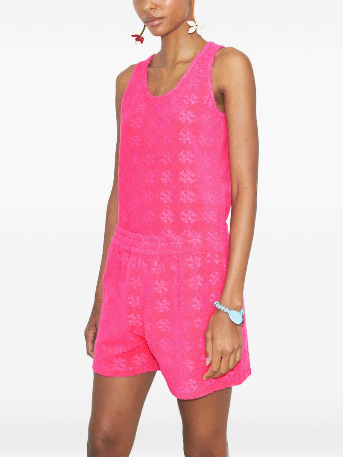 Tory Burch Monogram Scoop Neck Tank Top In Multi