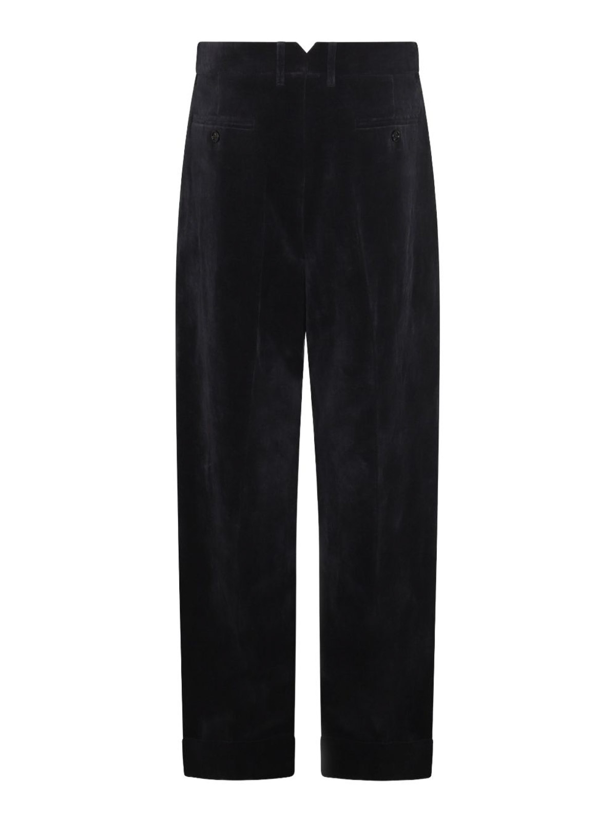 Valentino Garavani Cotton And Linen Blend Trousers In Blue