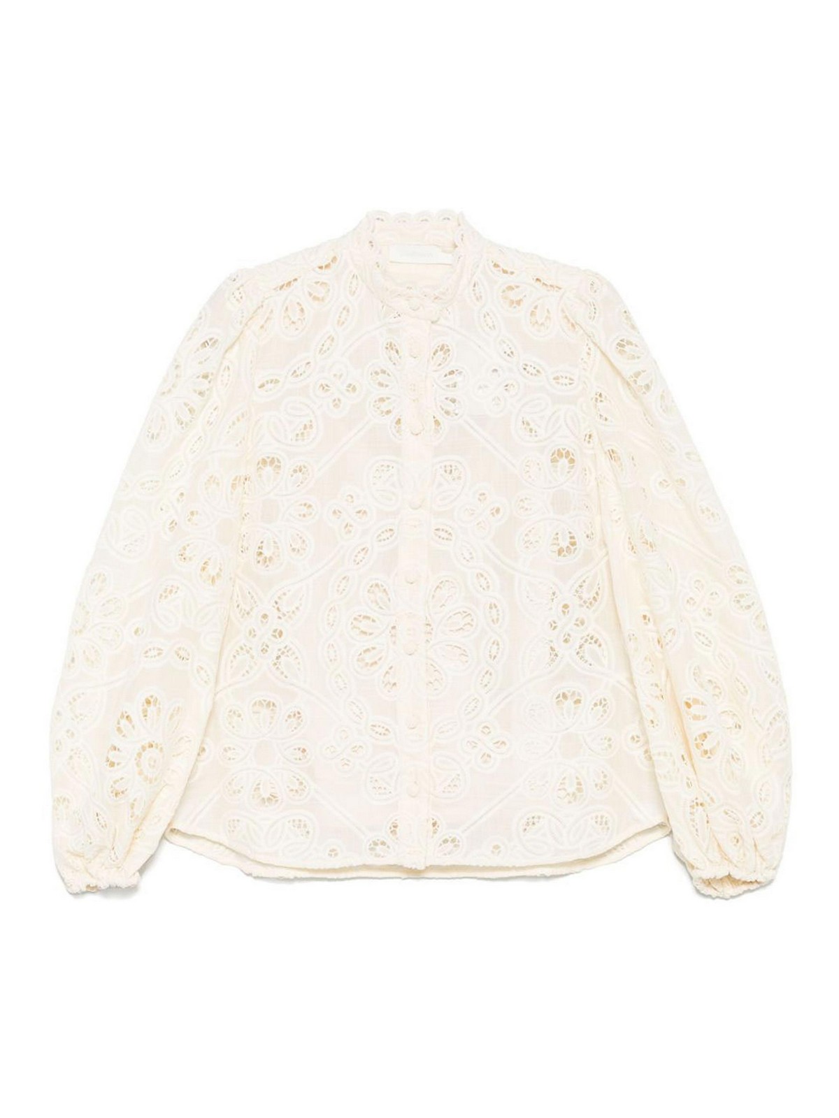 Zimmermann Rhiannon Embroidered Blouse In White