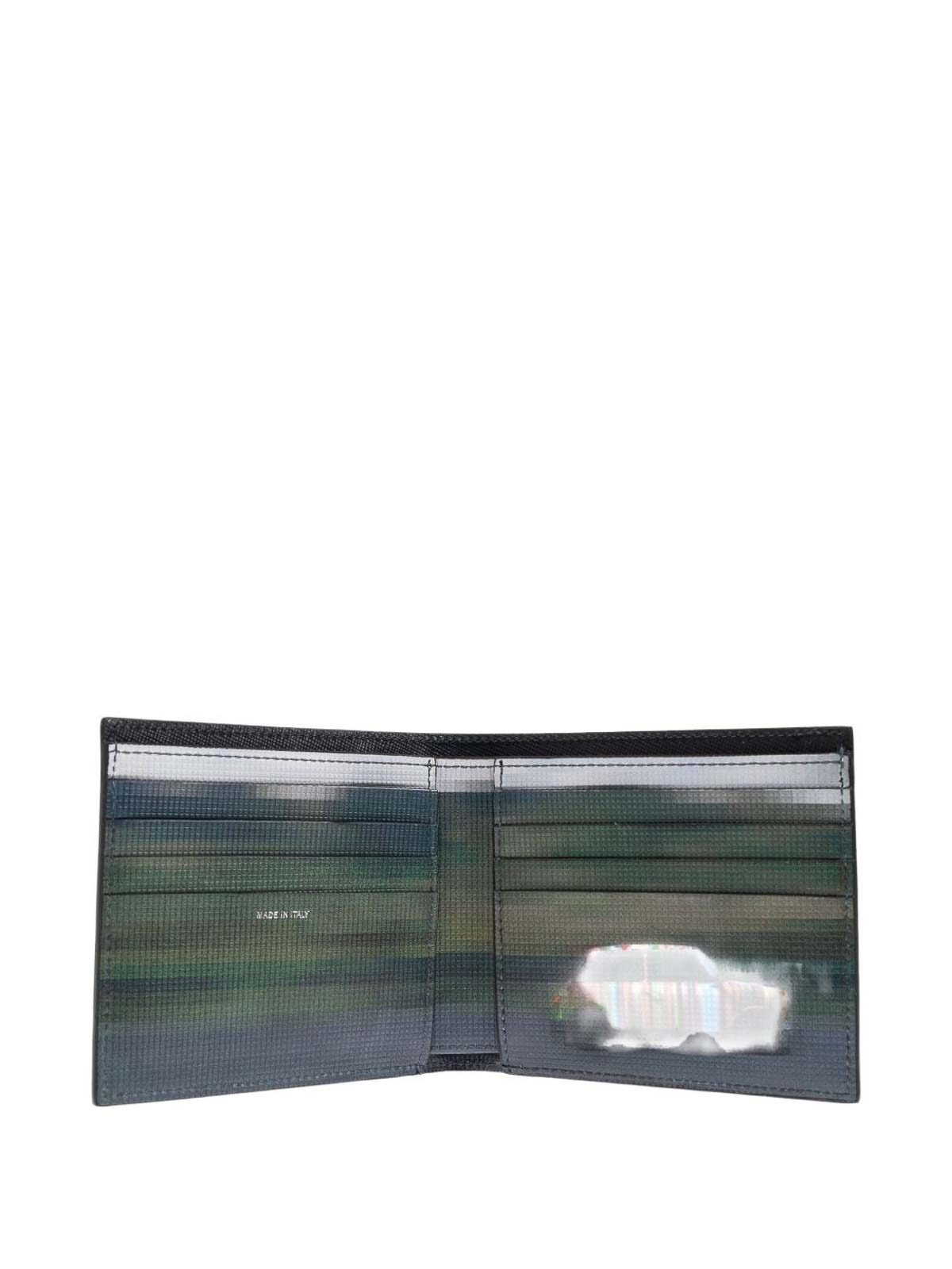 Paul Smith Signature Stripe Balloon Wallet In Black