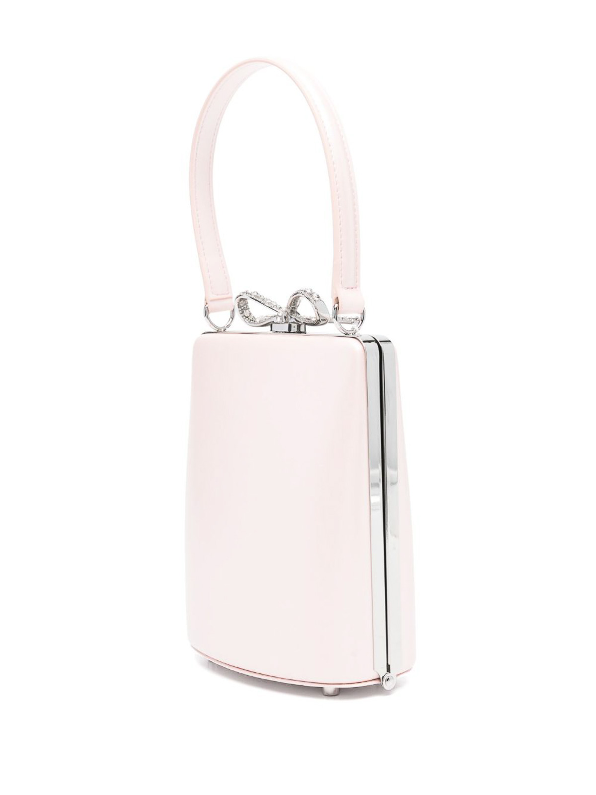 Self-portrait Leather Bucket Bag In Nude