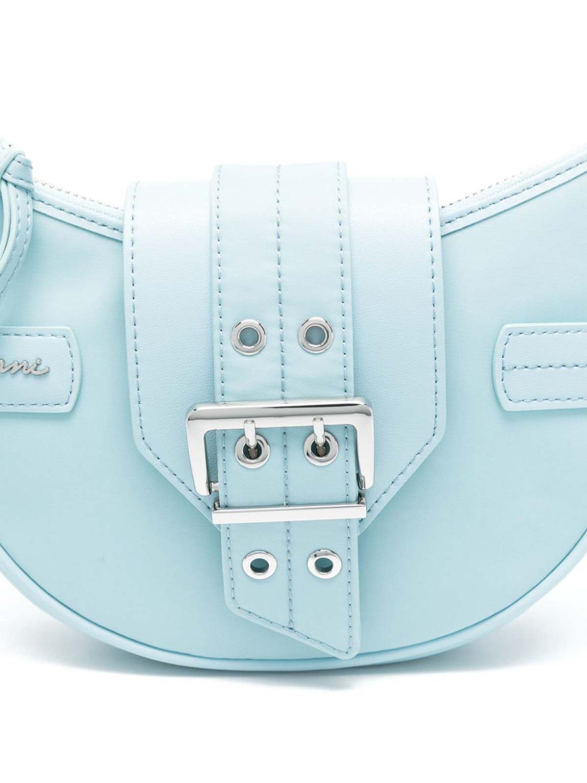 Ganni Bucky Small Crossbody Bag In Blue