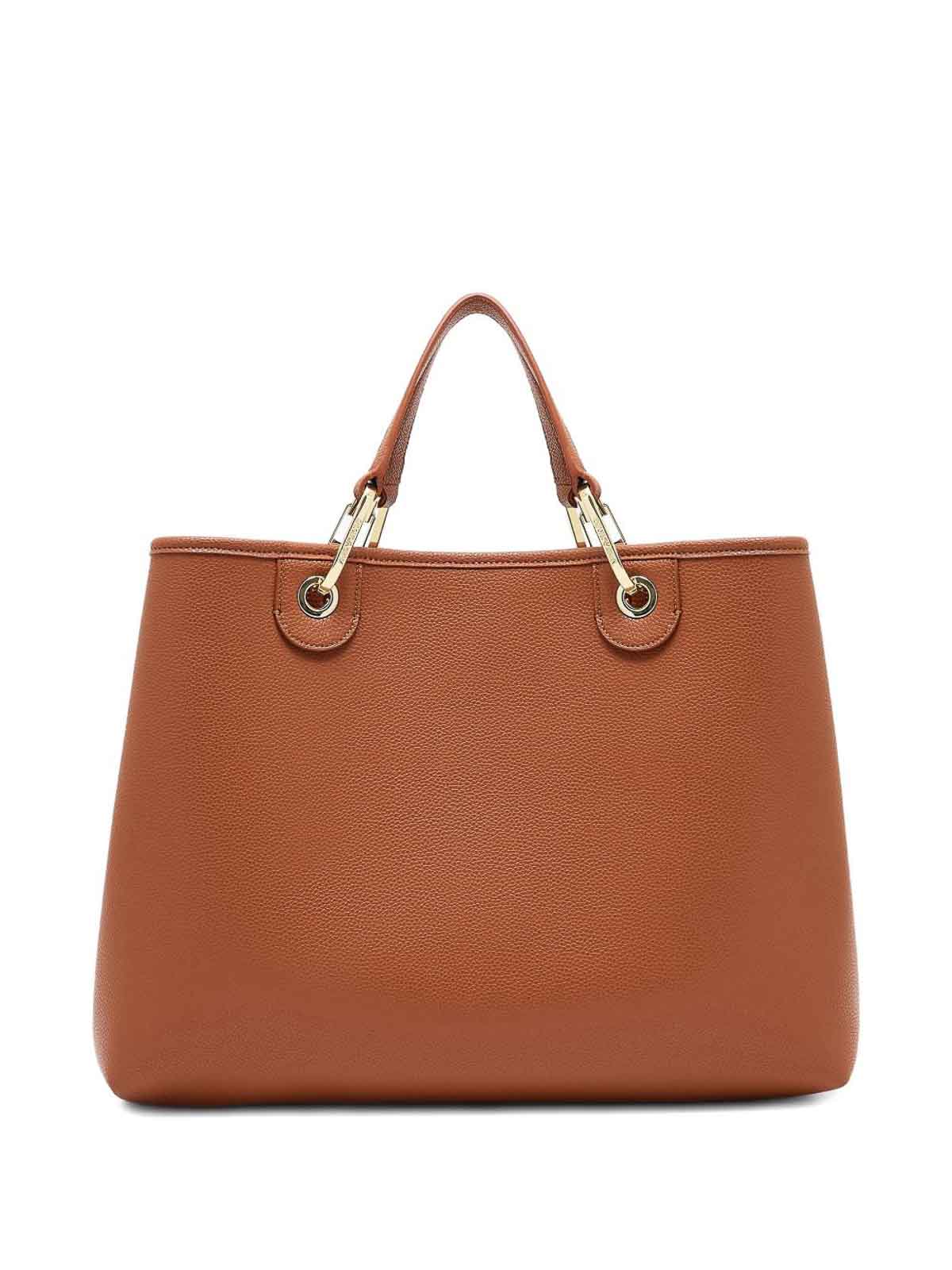 Emporio Armani Myea Medium Shopping Bag In Brown