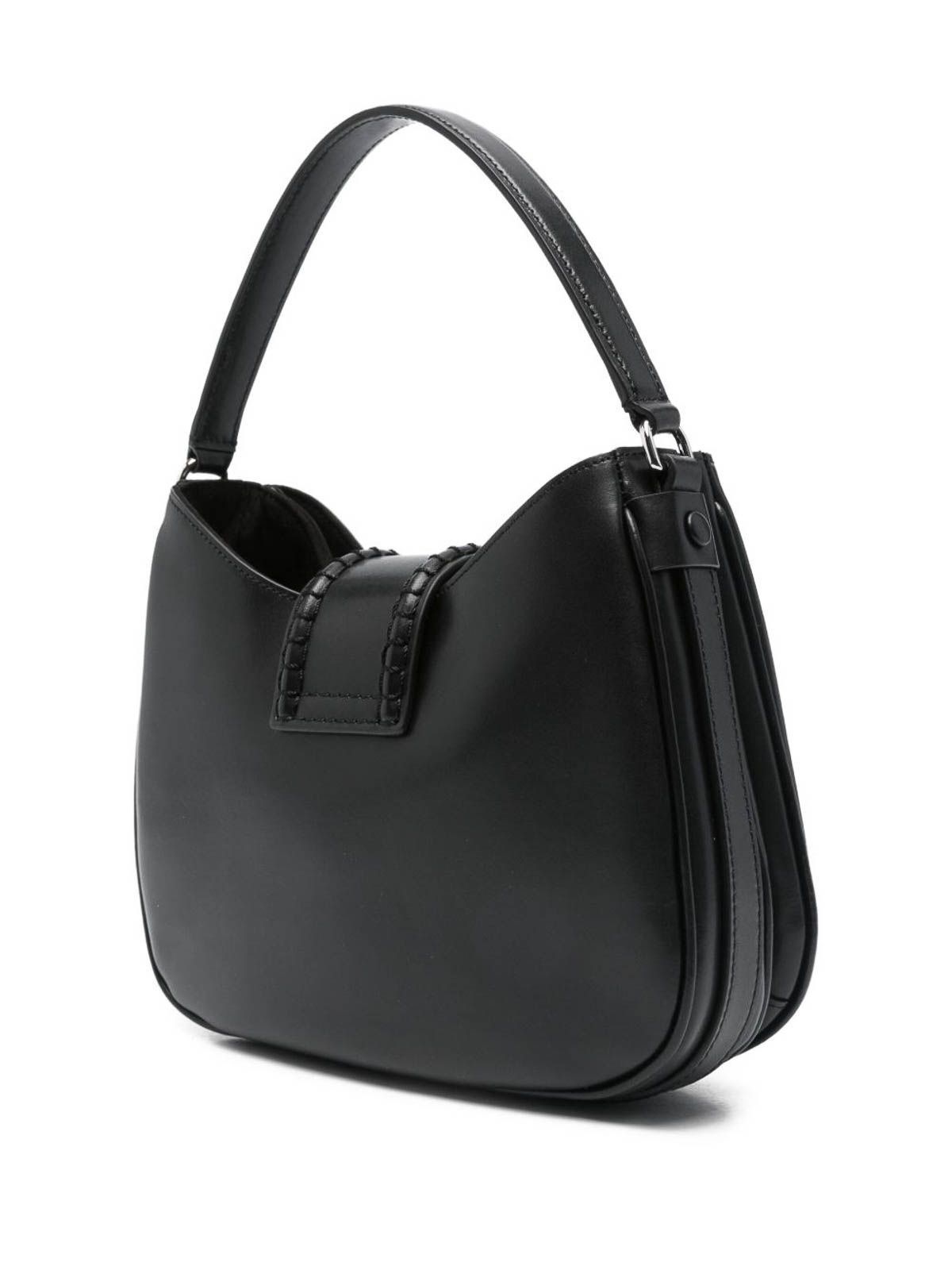 Emporio Armani Small Leather Shoulder Bag In Black