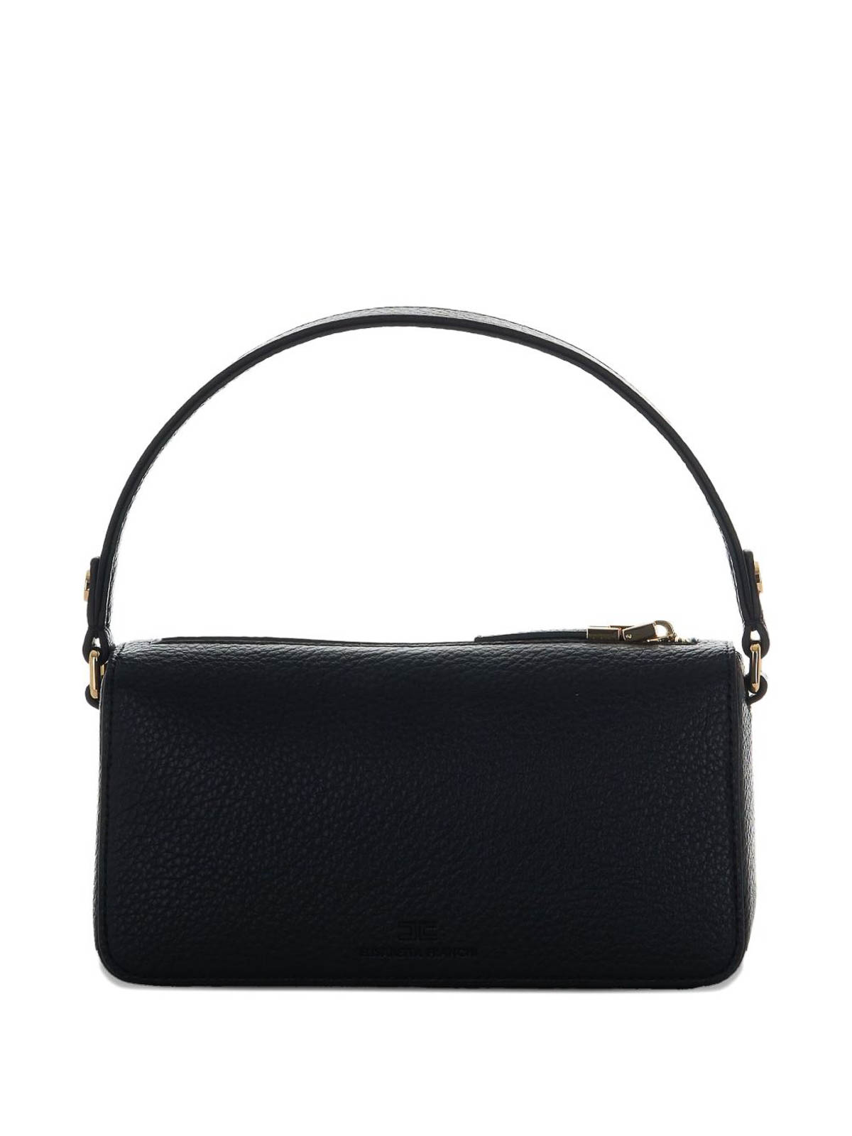 Elisabetta Franchi Borsa Tote Piccola Con Logo In Rilievo Nera In Black