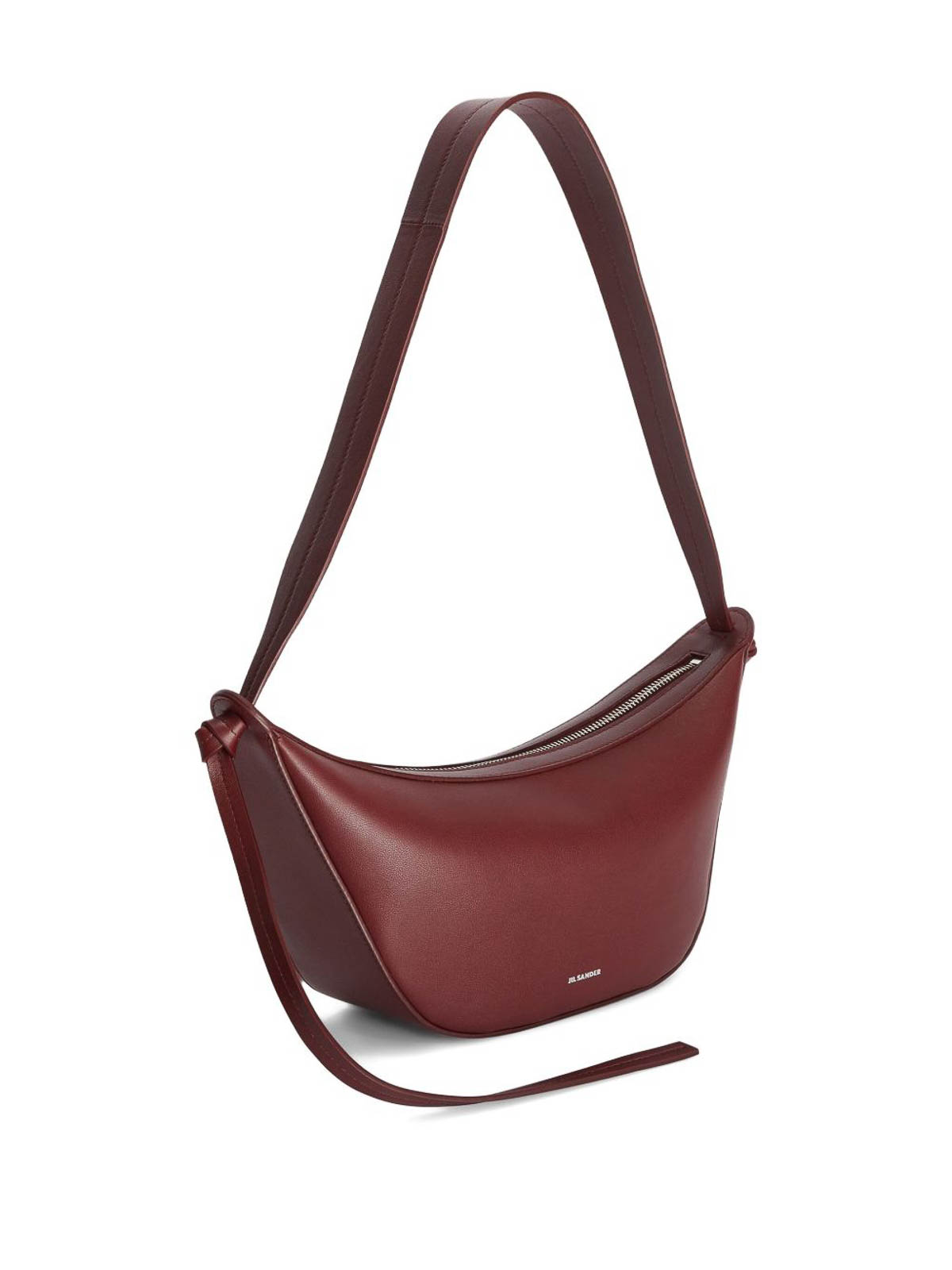 Jil Sander Knot Small Leather Crossbody Bag In Red