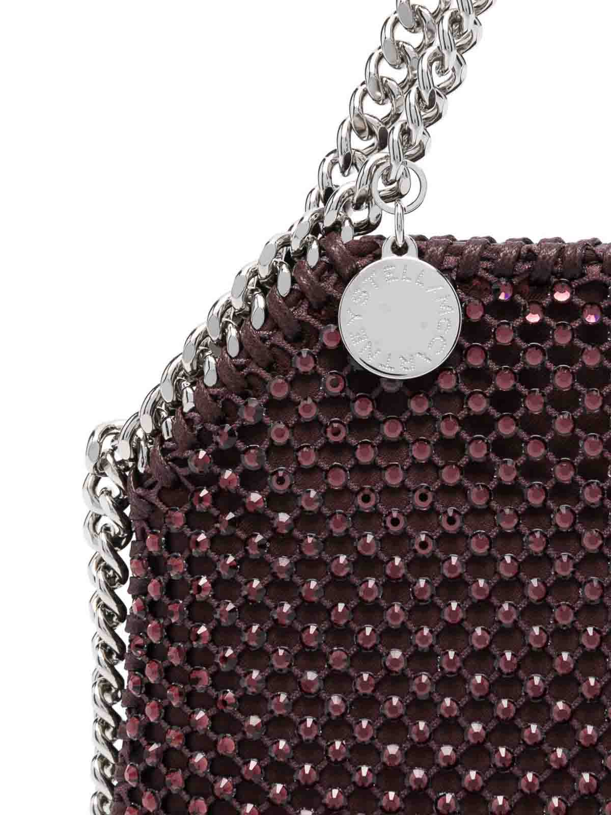 Stella Mccartney Mini Falabella Crystal Tote Bag In Red