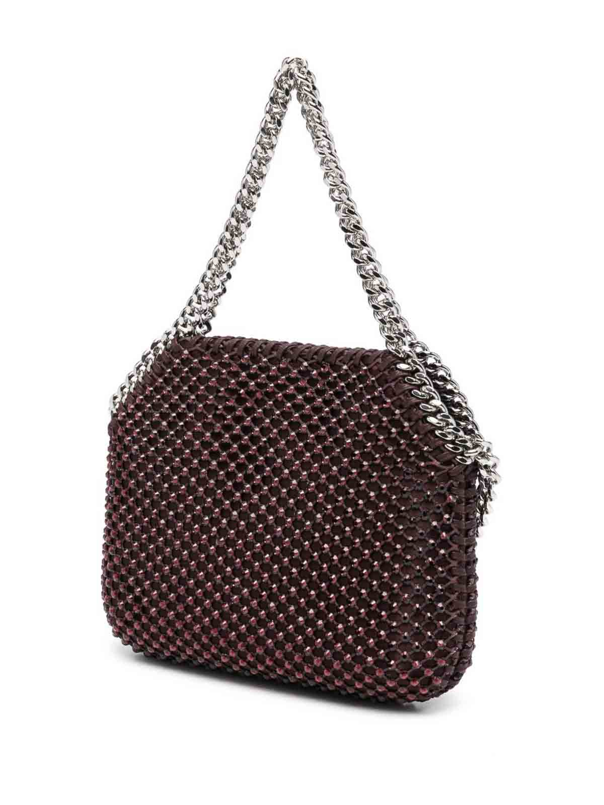 Stella Mccartney Mini Falabella Crystal Tote Bag In Red