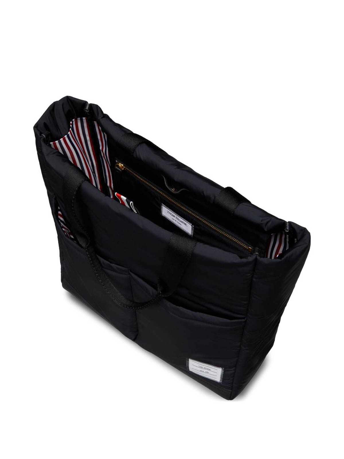 Thom Browne Multi Pocket Tote Bag In Black