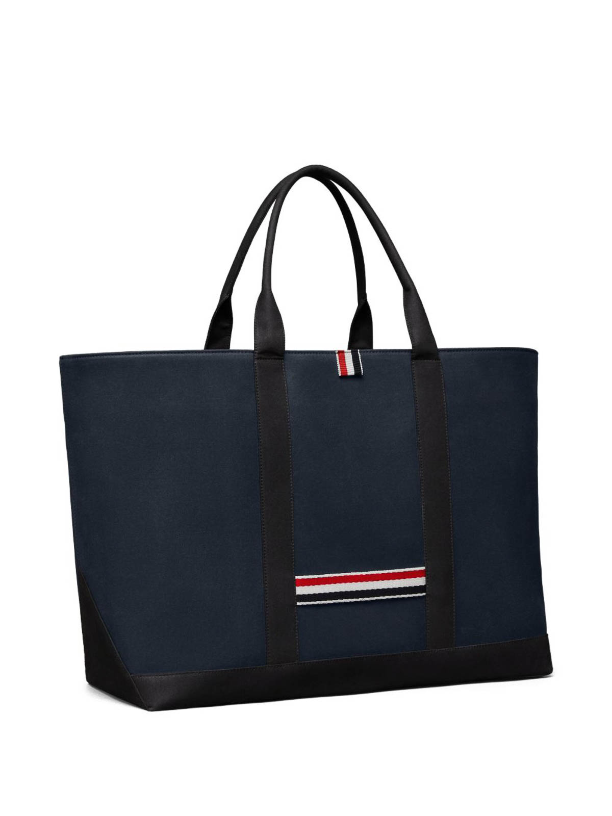Thom Browne Tool Medium Leather Tote In Blue