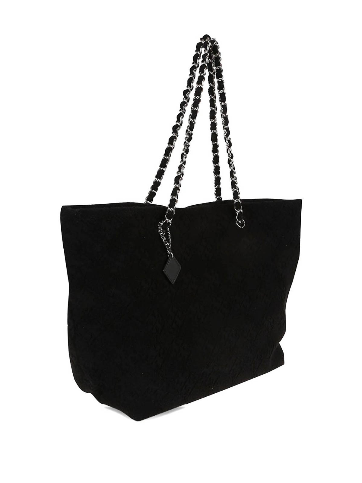 Tory Burch Ella Terry Cotton Tote Bag In Black