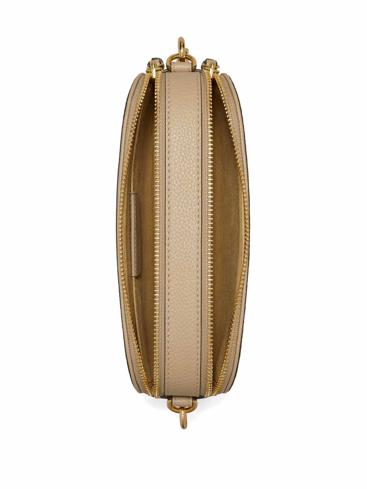 Tory Burch Mini Leather Camera Bag With Adjustable Strap In Pink