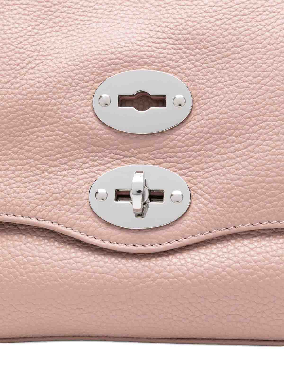 Zanellato Postina Daily Small Leather Handbag In Nude