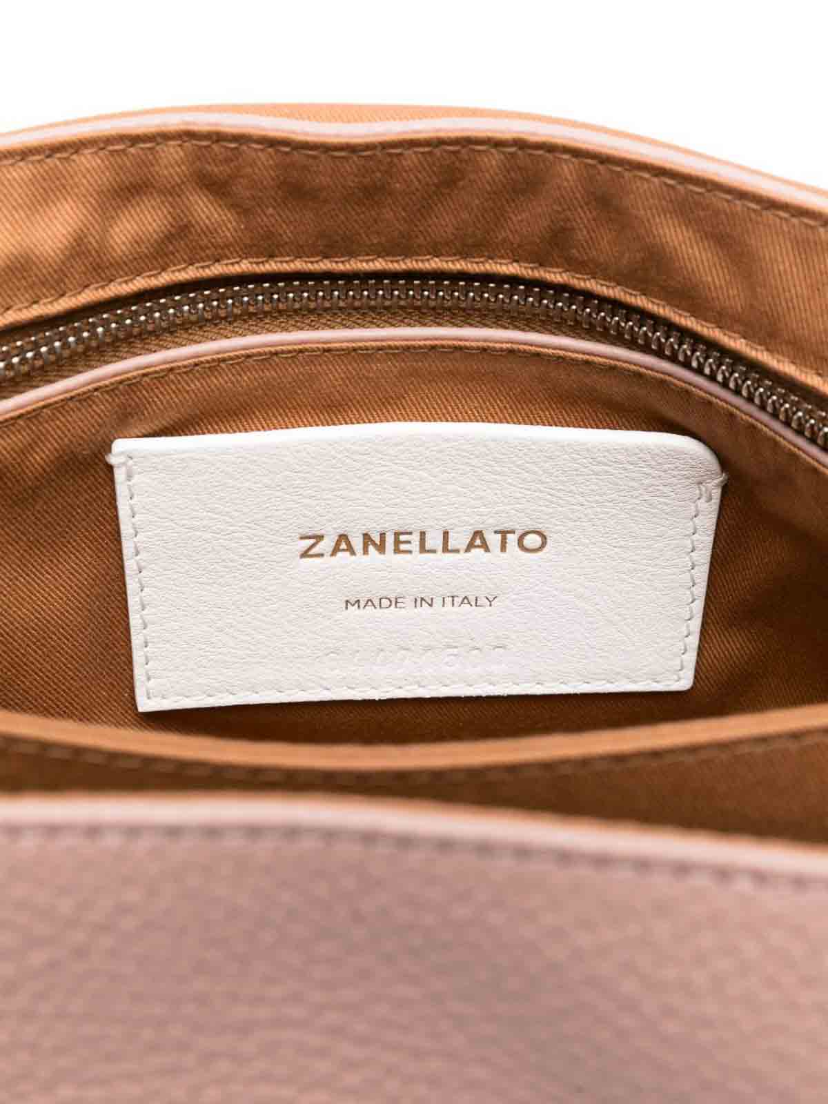 Zanellato Postina Daily Small Leather Handbag In Nude