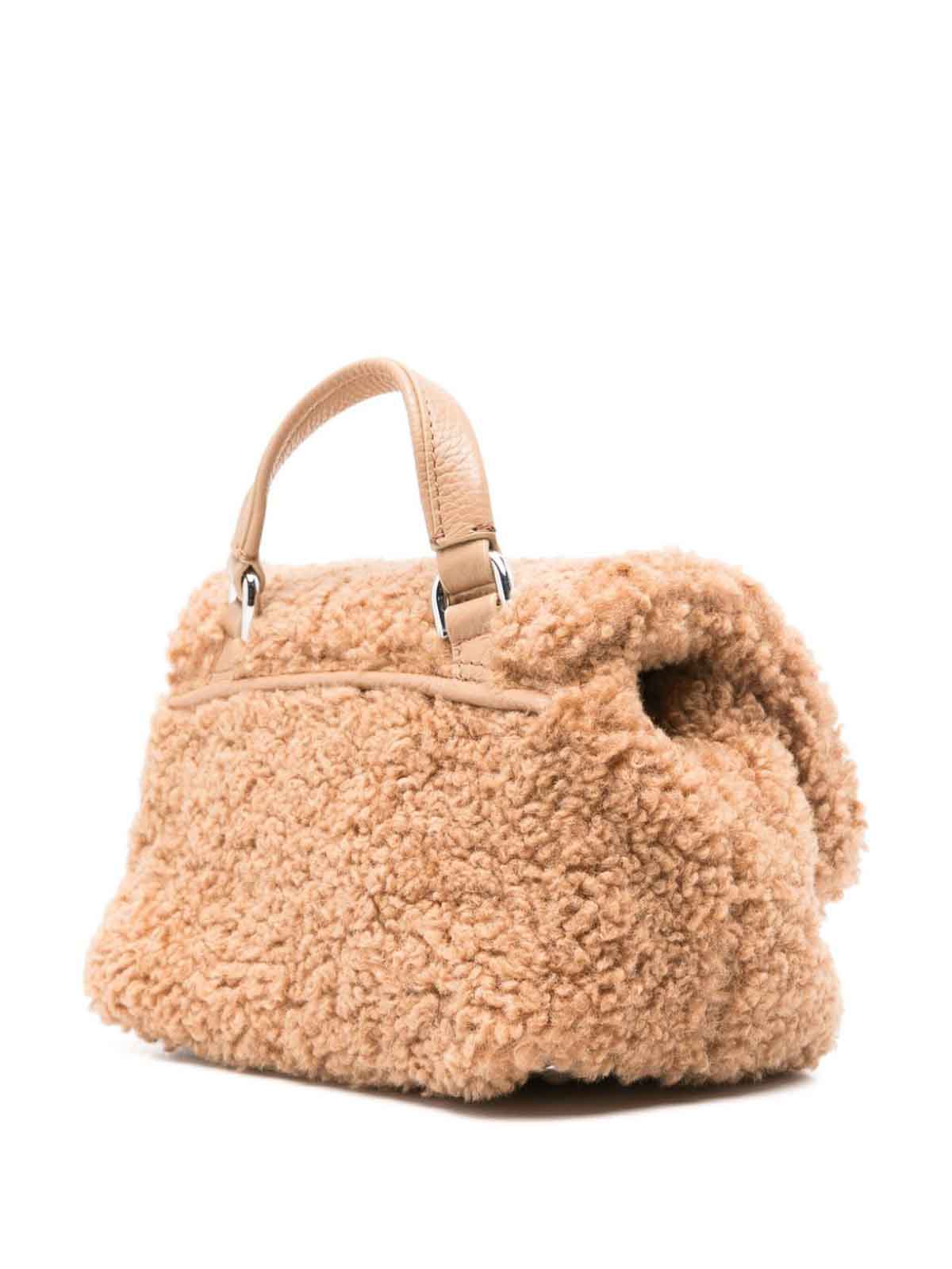 Zanellato Postina Baby Teddy Handbag In Brown
