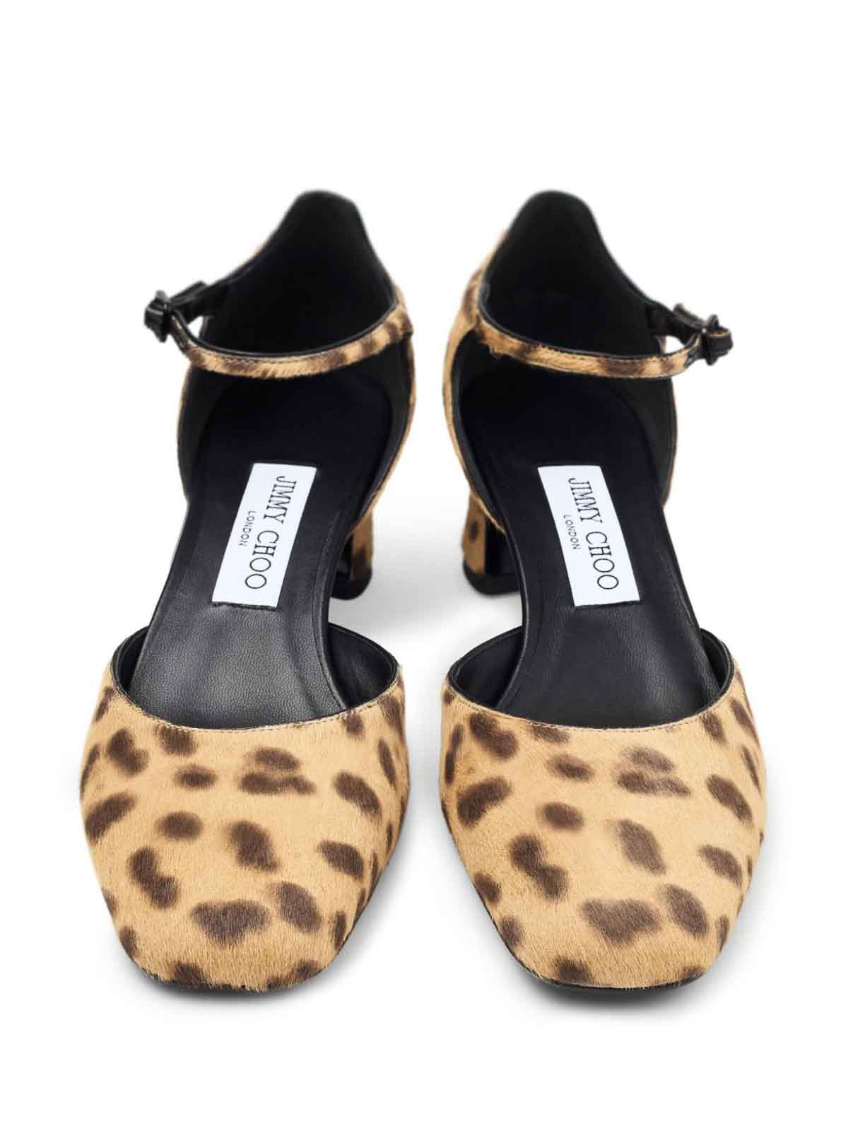 Jimmy Choo Pixie 45 Leopard Print Pumps In Brown