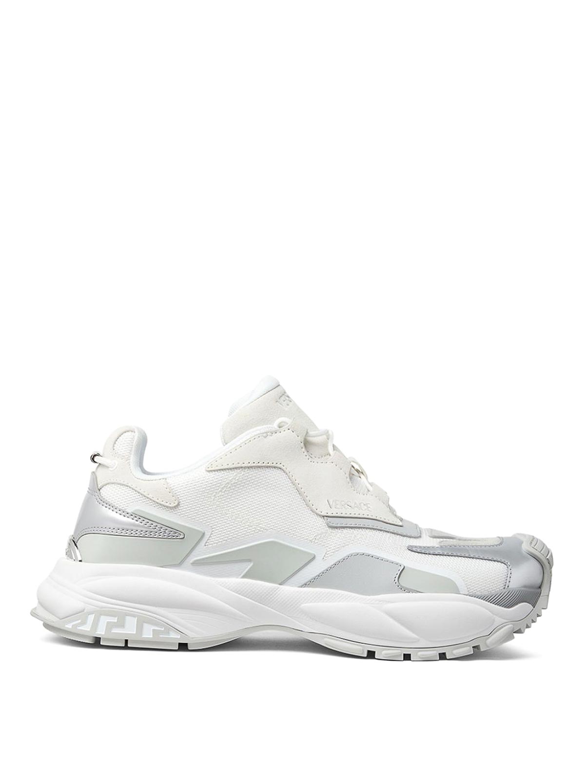Versace Men's Mercury M Color Vs Color 04 Leather Sneakers In White