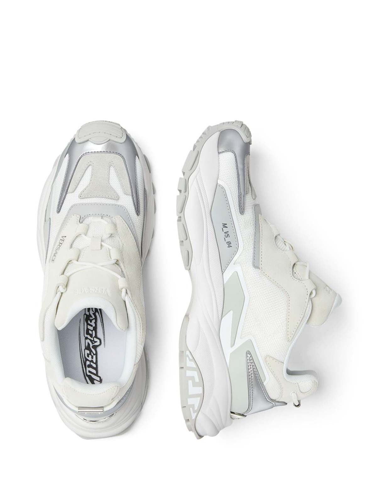 Versace Men's Mercury M Color Vs Color 04 Leather Sneakers In White