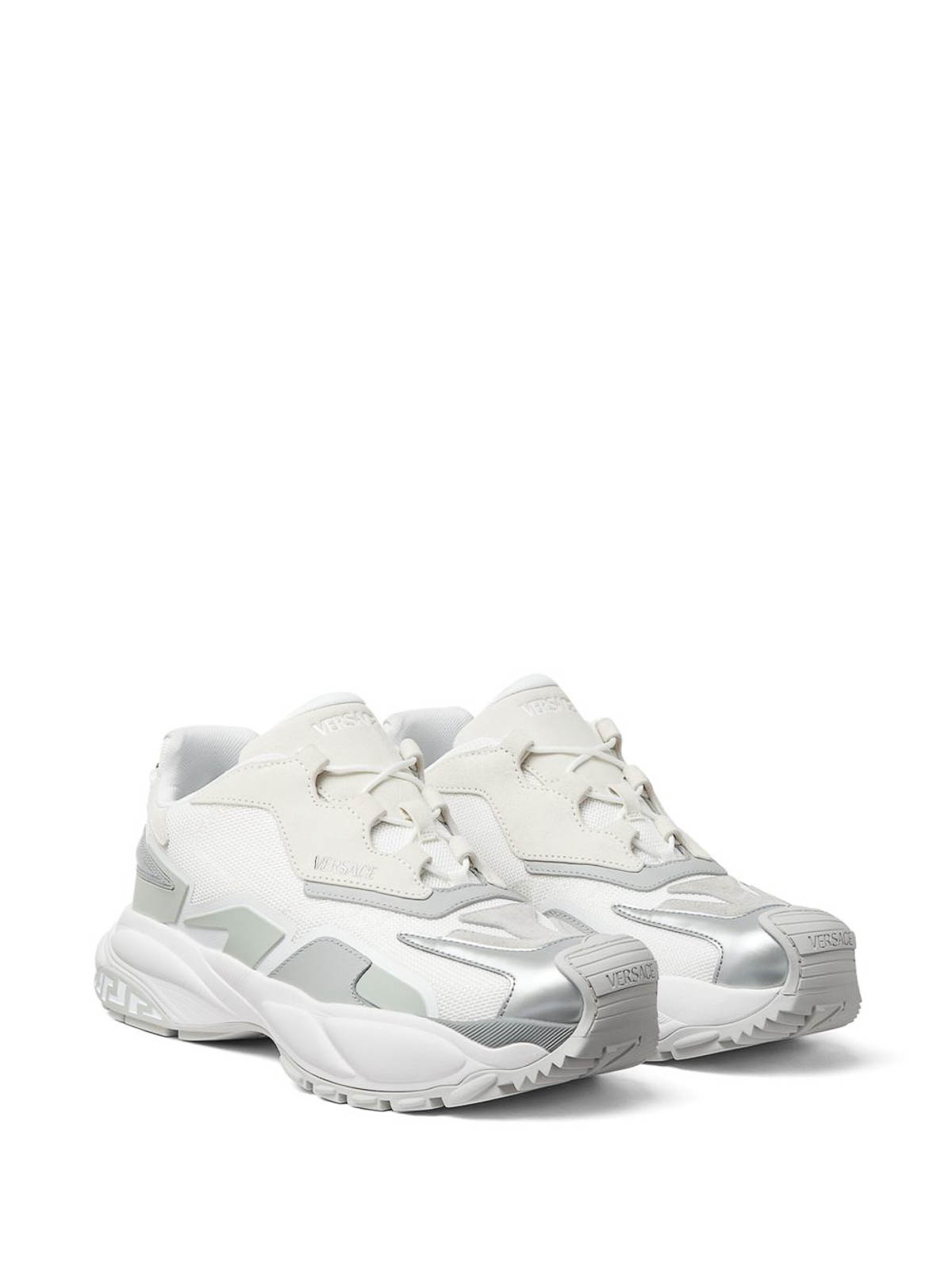 Versace Men's Mercury M Color Vs Color 04 Leather Sneakers In White